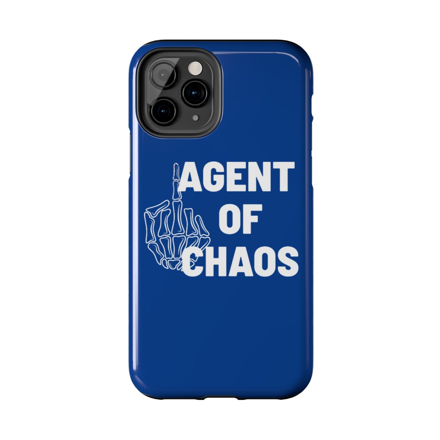 Phone Case — "Agent of Chaos" Bold Skeleton Graphic Rugged Protection