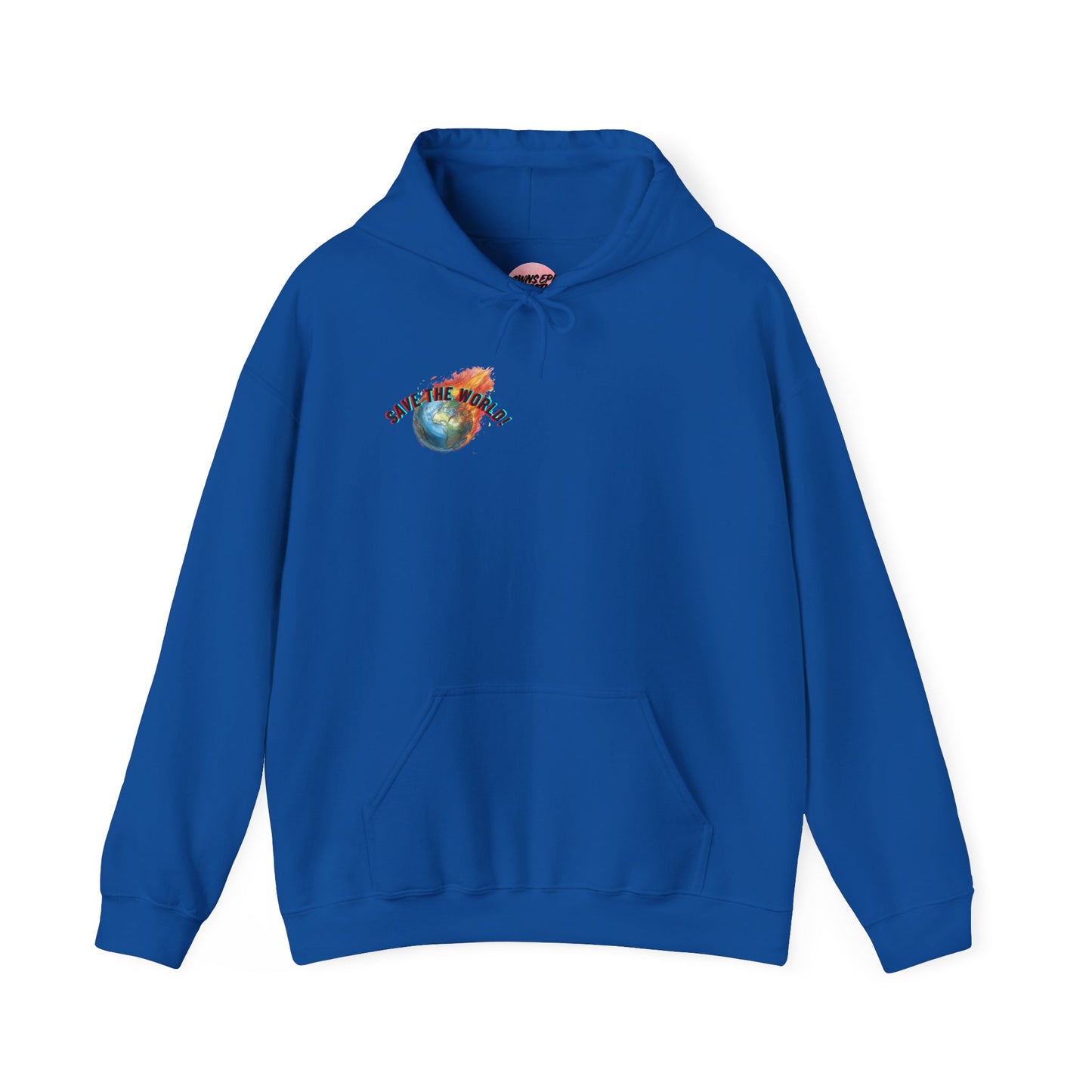 Destroy the System Save the World Hoodie — Protest Graphic Hoodie with Flaming Earth Design