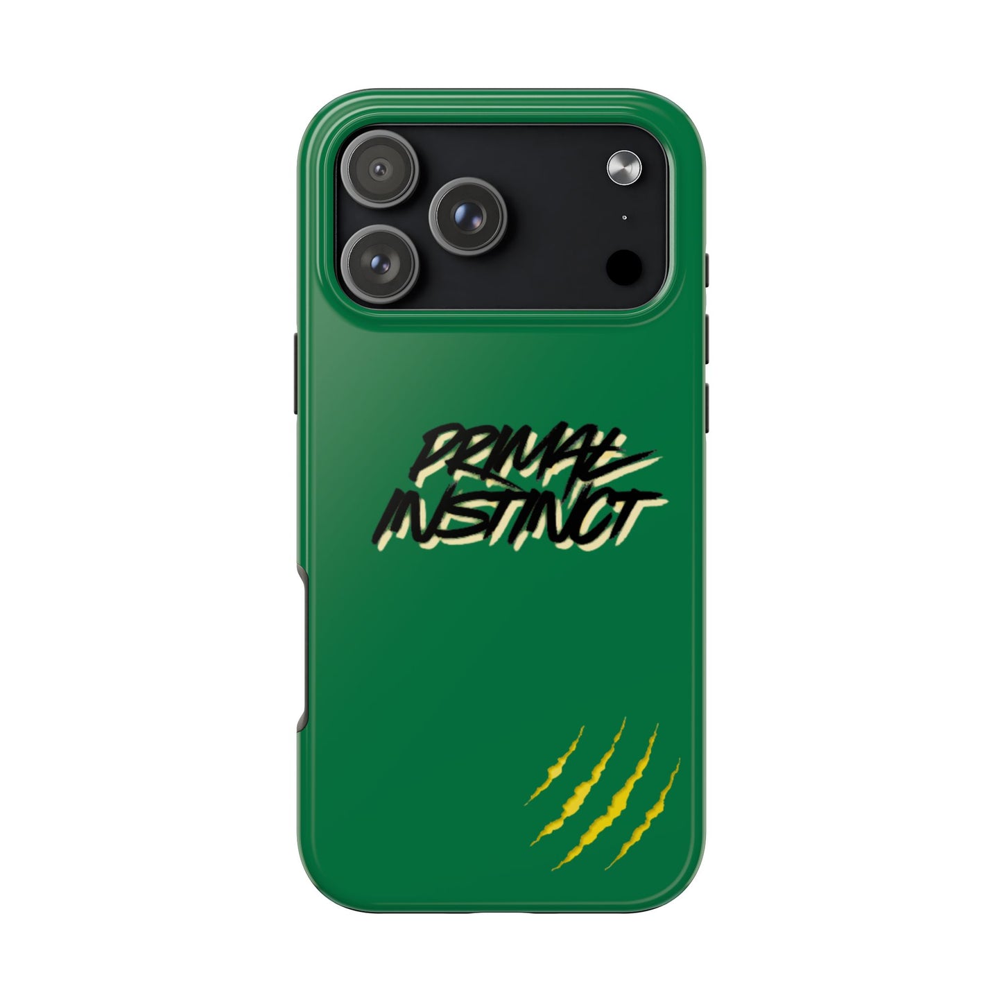 Primal Instinct Tough Phone Case — Green Claw-Mark Protective Cover