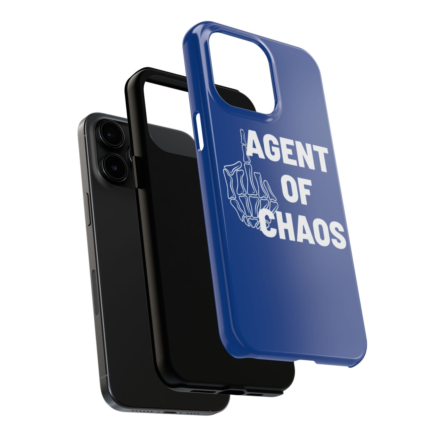 Phone Case — "Agent of Chaos" Bold Skeleton Graphic Rugged Protection