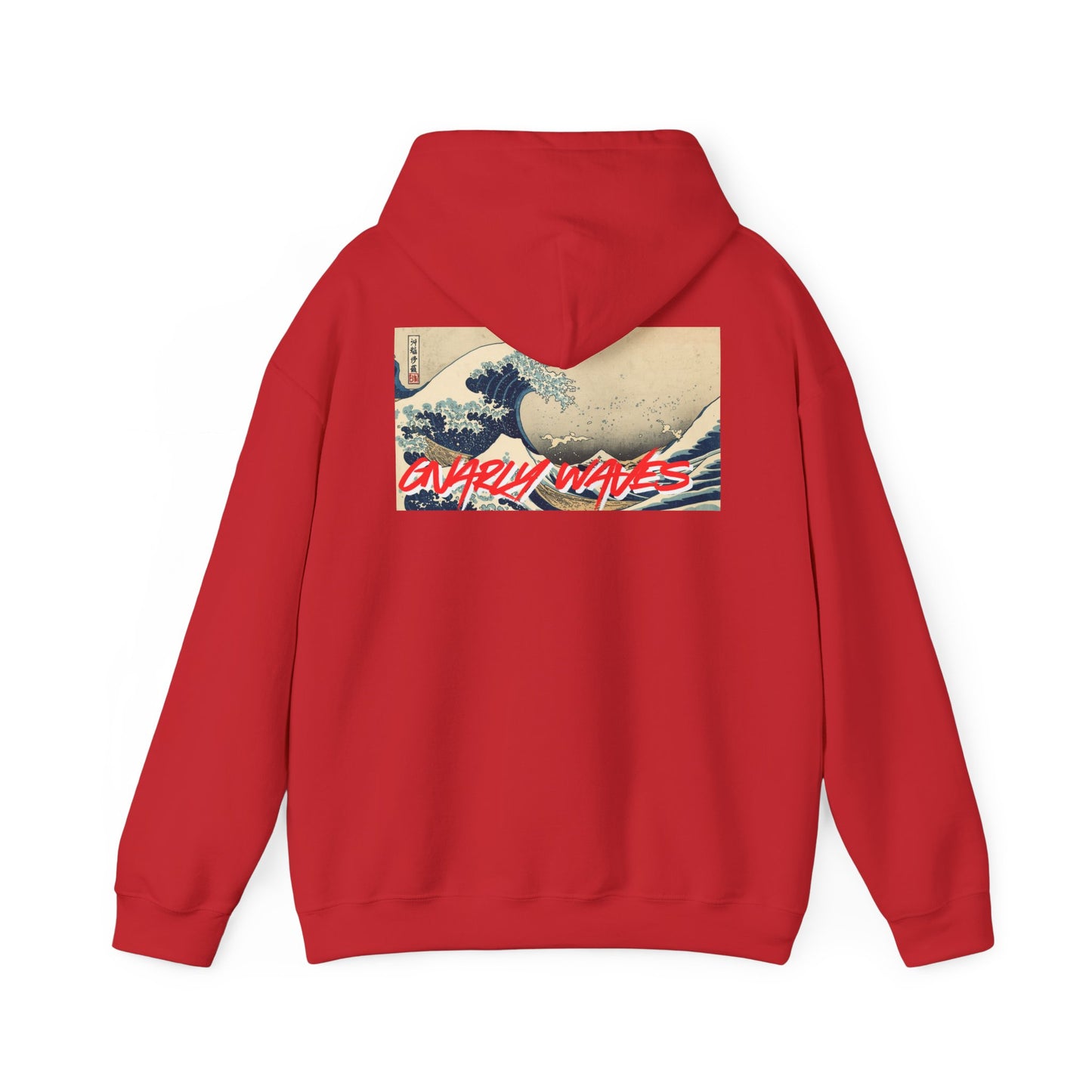 Wave Graphic Hoodie — 'Gnarly Waves' Vintage Hokusai Surf Sweatshirt