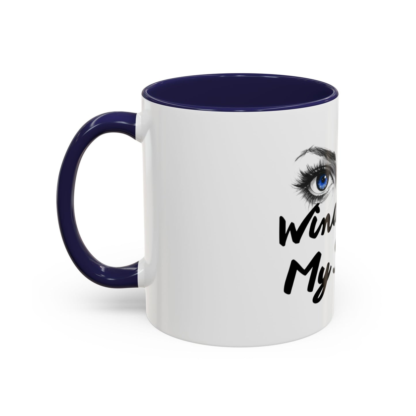 "Window to My Soul" Accent Coffee Mug — Blue Eyes Ceramic 11/15oz