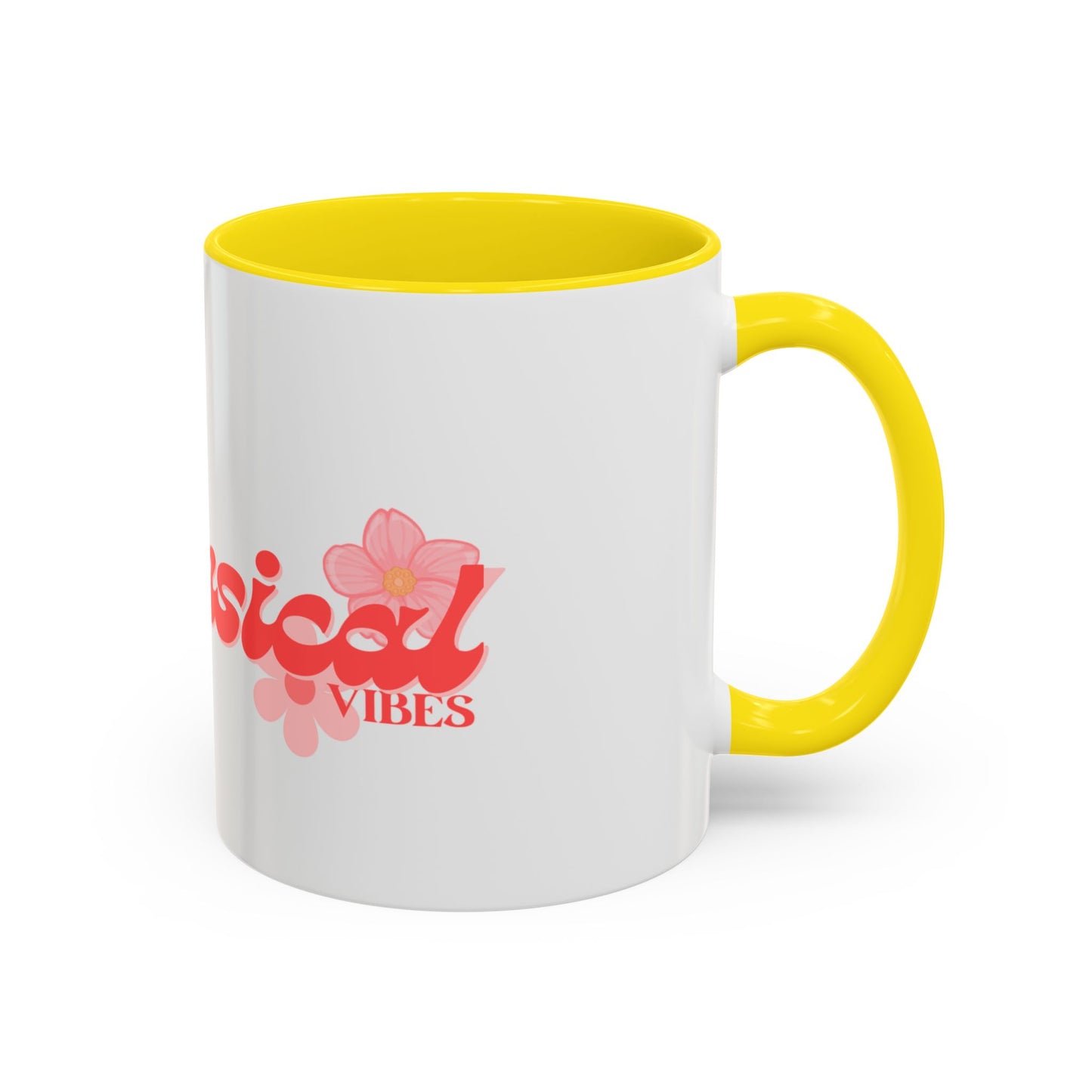 Whimsical Vibes Floral Accent Coffee Mug – 11/15oz