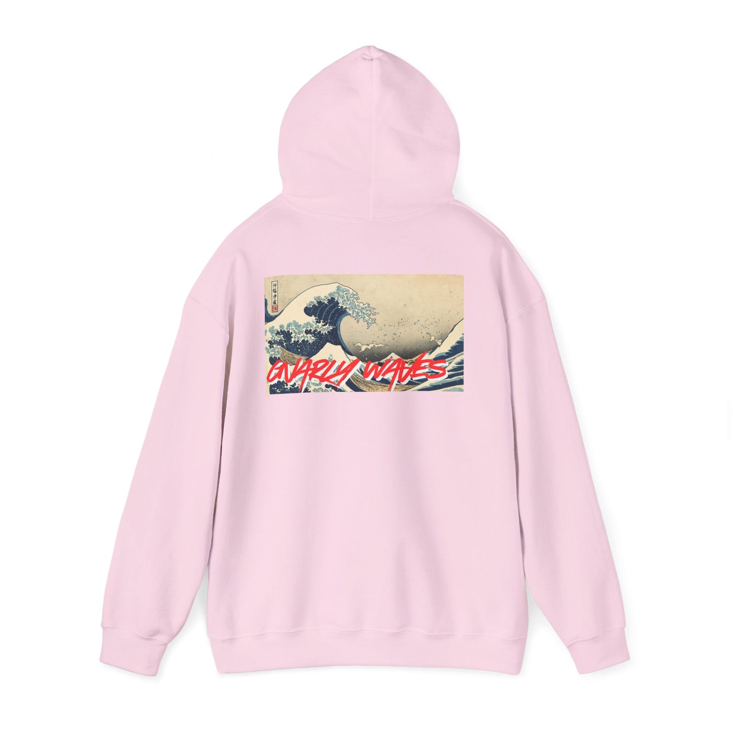 Wave Graphic Hoodie — 'Gnarly Waves' Vintage Hokusai Surf Sweatshirt