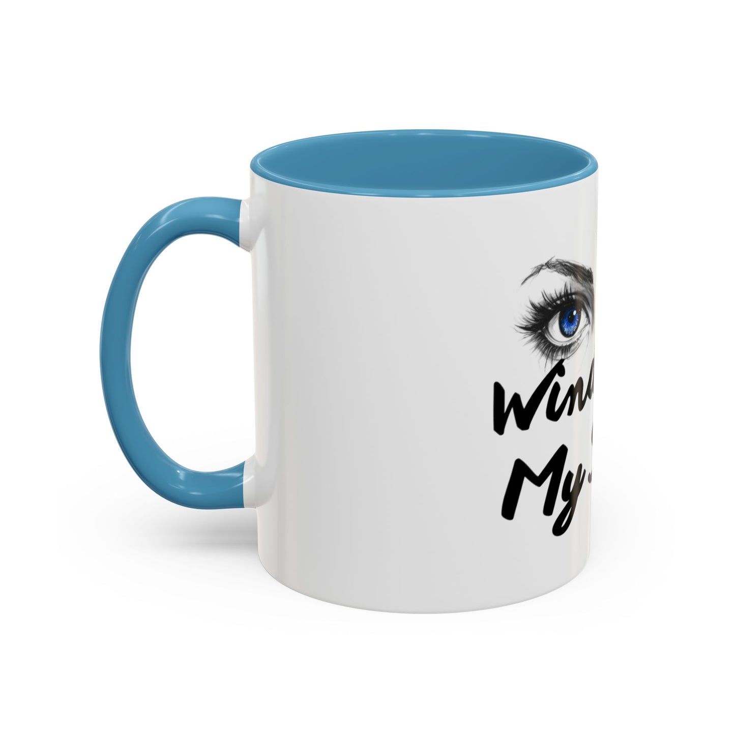 "Window to My Soul" Accent Coffee Mug — Blue Eyes Ceramic 11/15oz