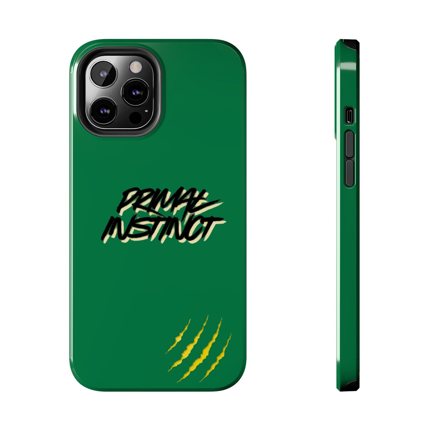 Primal Instinct Tough Phone Case — Green Claw-Mark Protective Cover