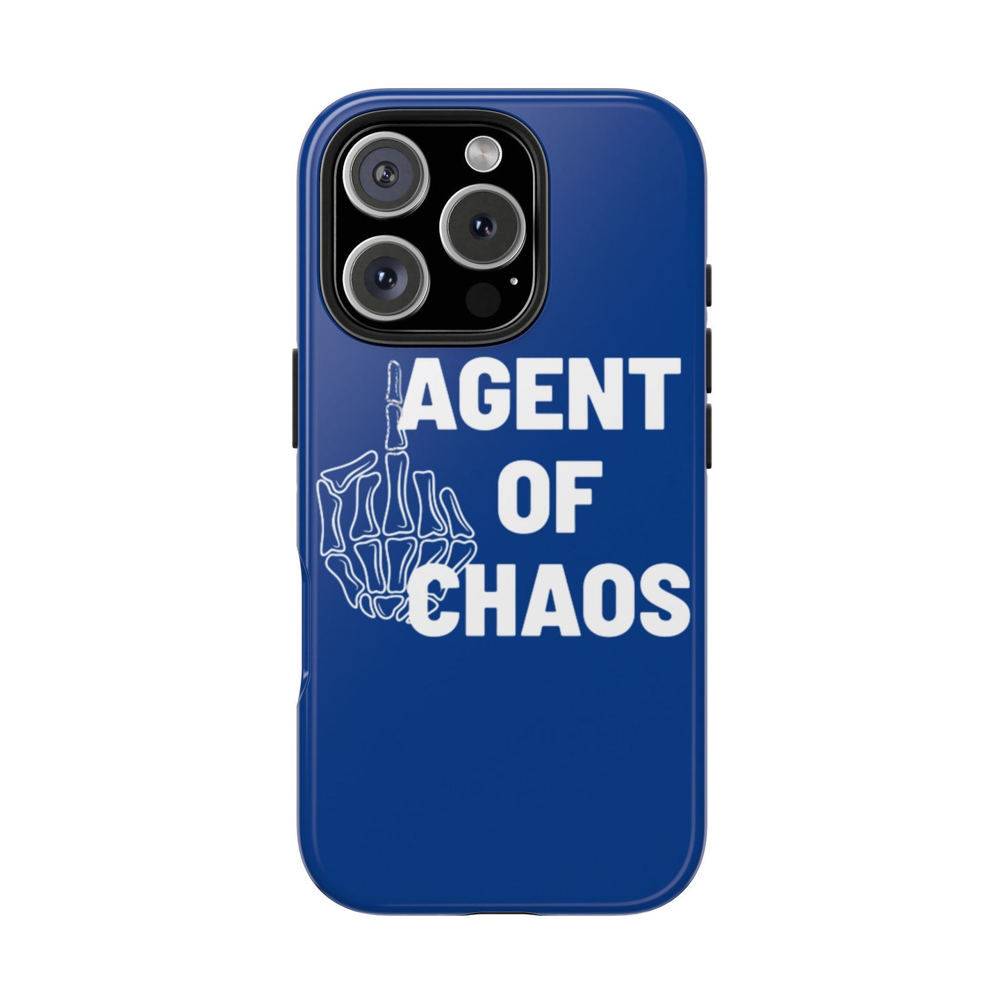 Phone Case — "Agent of Chaos" Bold Skeleton Graphic Rugged Protection