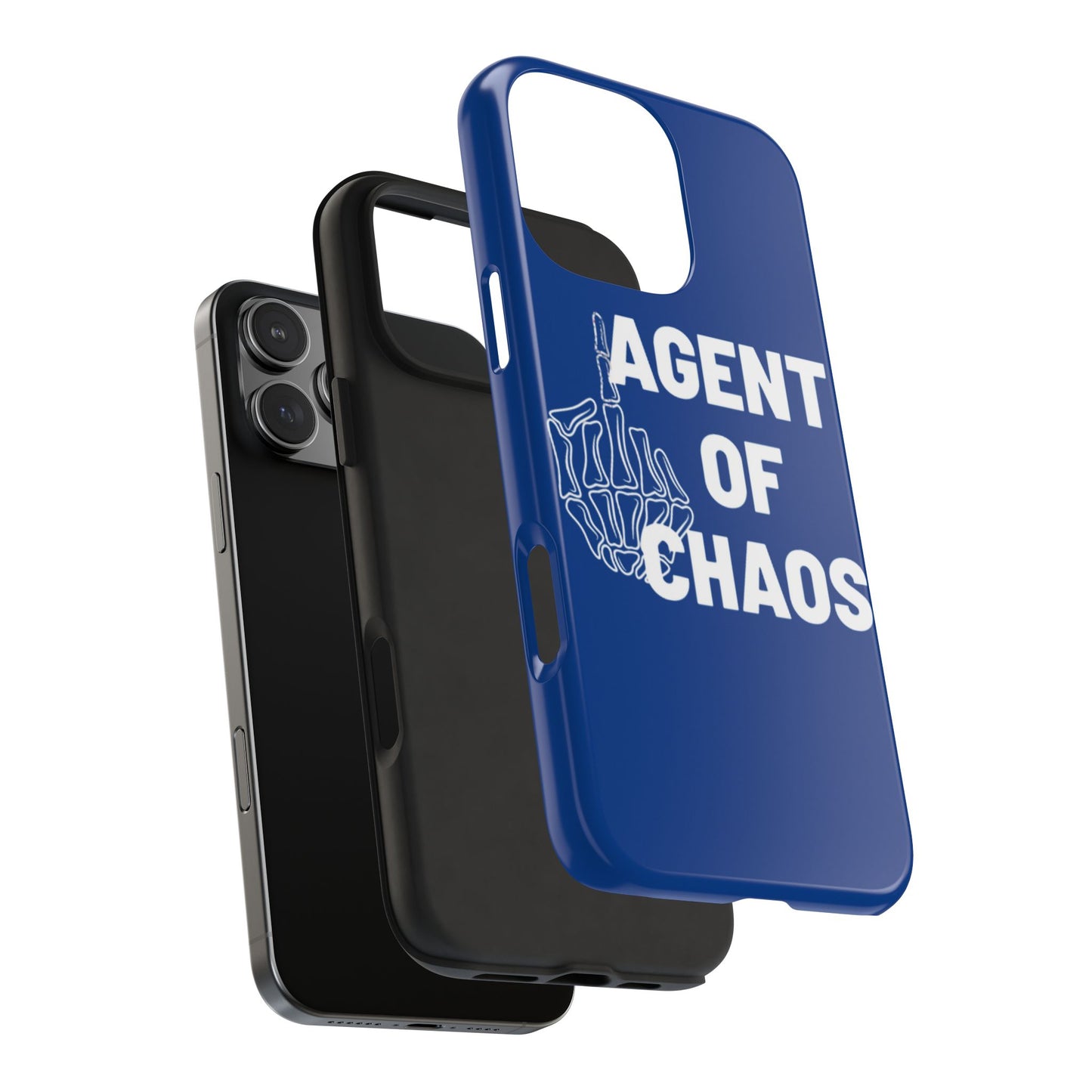 Phone Case — "Agent of Chaos" Bold Skeleton Graphic Rugged Protection