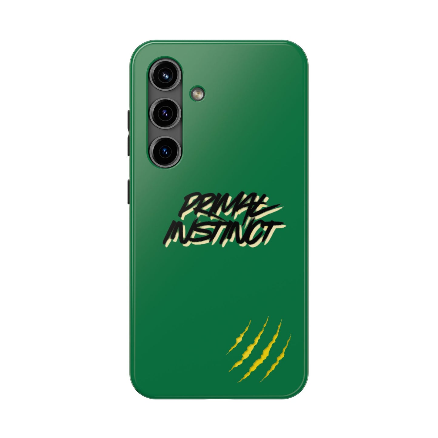 Primal Instinct Tough Phone Case — Green Claw-Mark Protective Cover