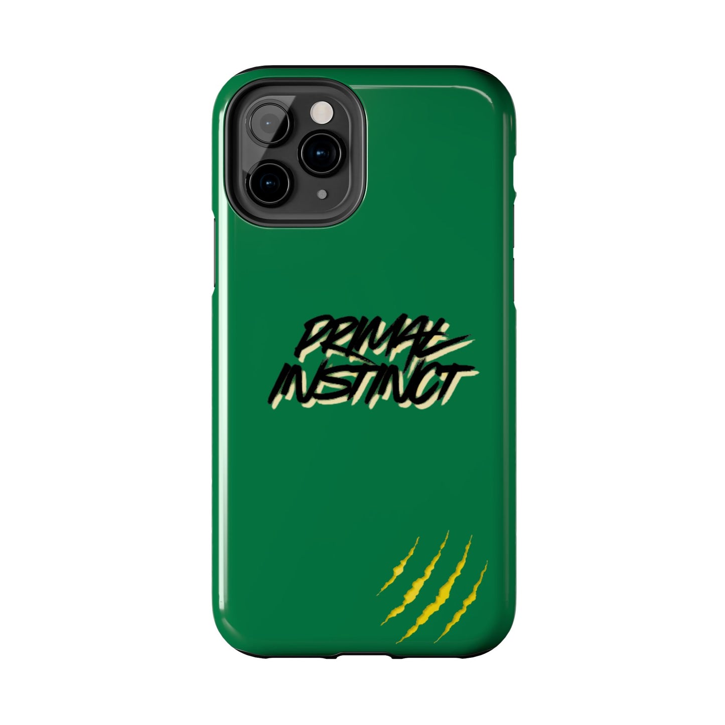 Primal Instinct Tough Phone Case — Green Claw-Mark Protective Cover
