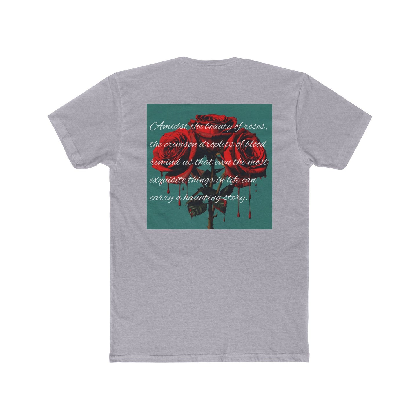 Rose Heart Boxy Tee — ‘Among the beautiful roses…’ Graphic Oversized T‑Shirt