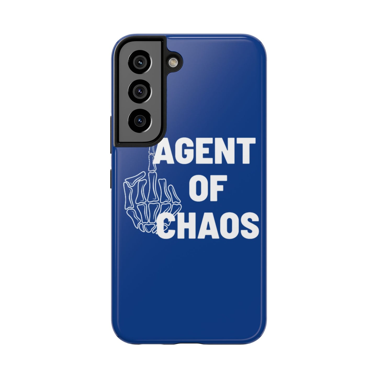Phone Case — "Agent of Chaos" Bold Skeleton Graphic Rugged Protection