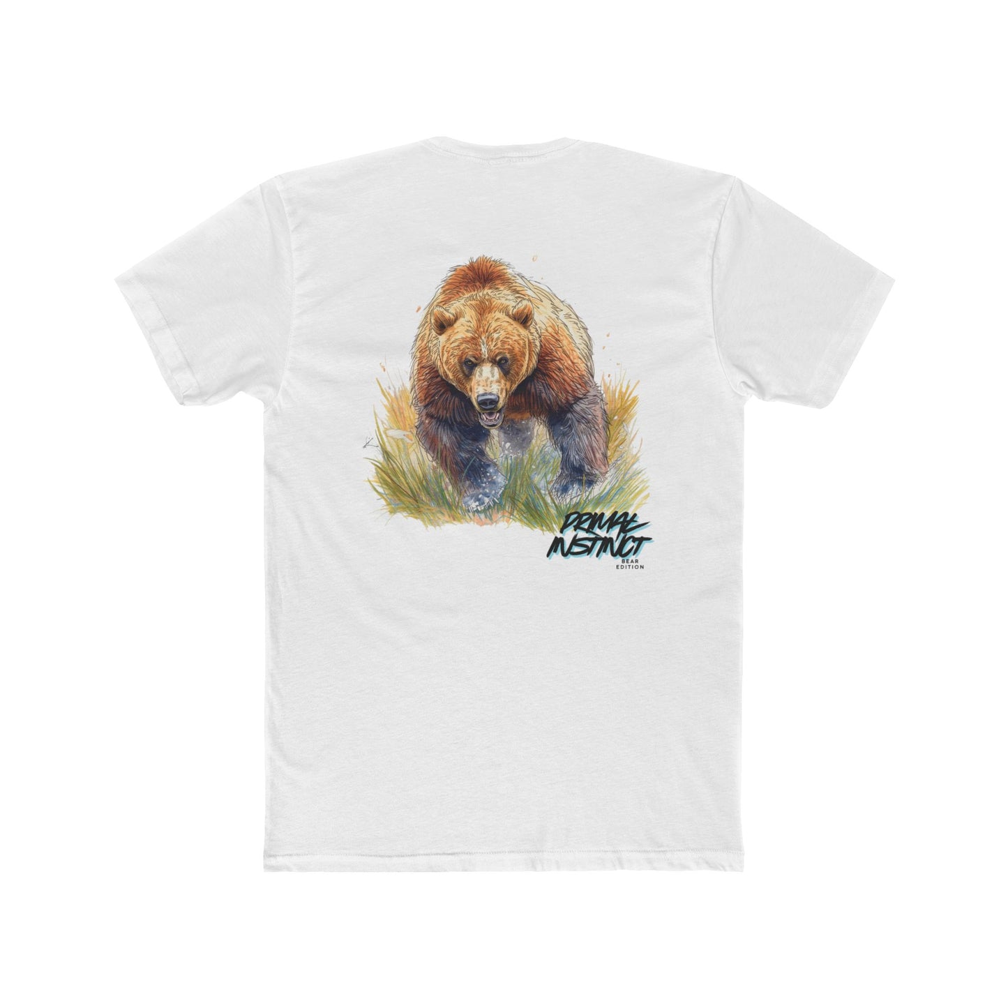 Wild Bear Graphic Tee — “Primal Instinct” Bear Edition Cotton T‑Shirt