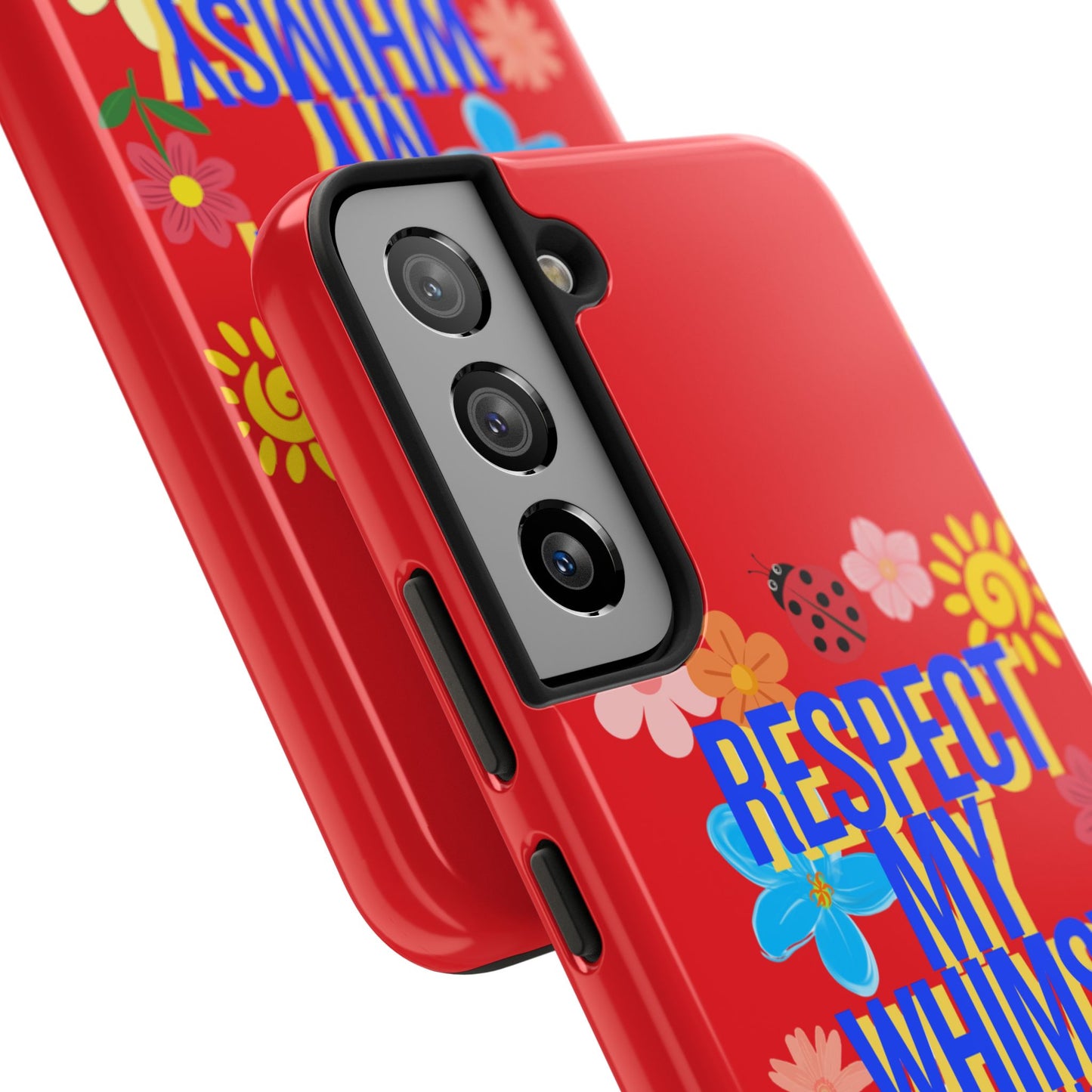 Respect My Whimsy Bitch! Tough Phone Case — Floral Retro Protective Cover