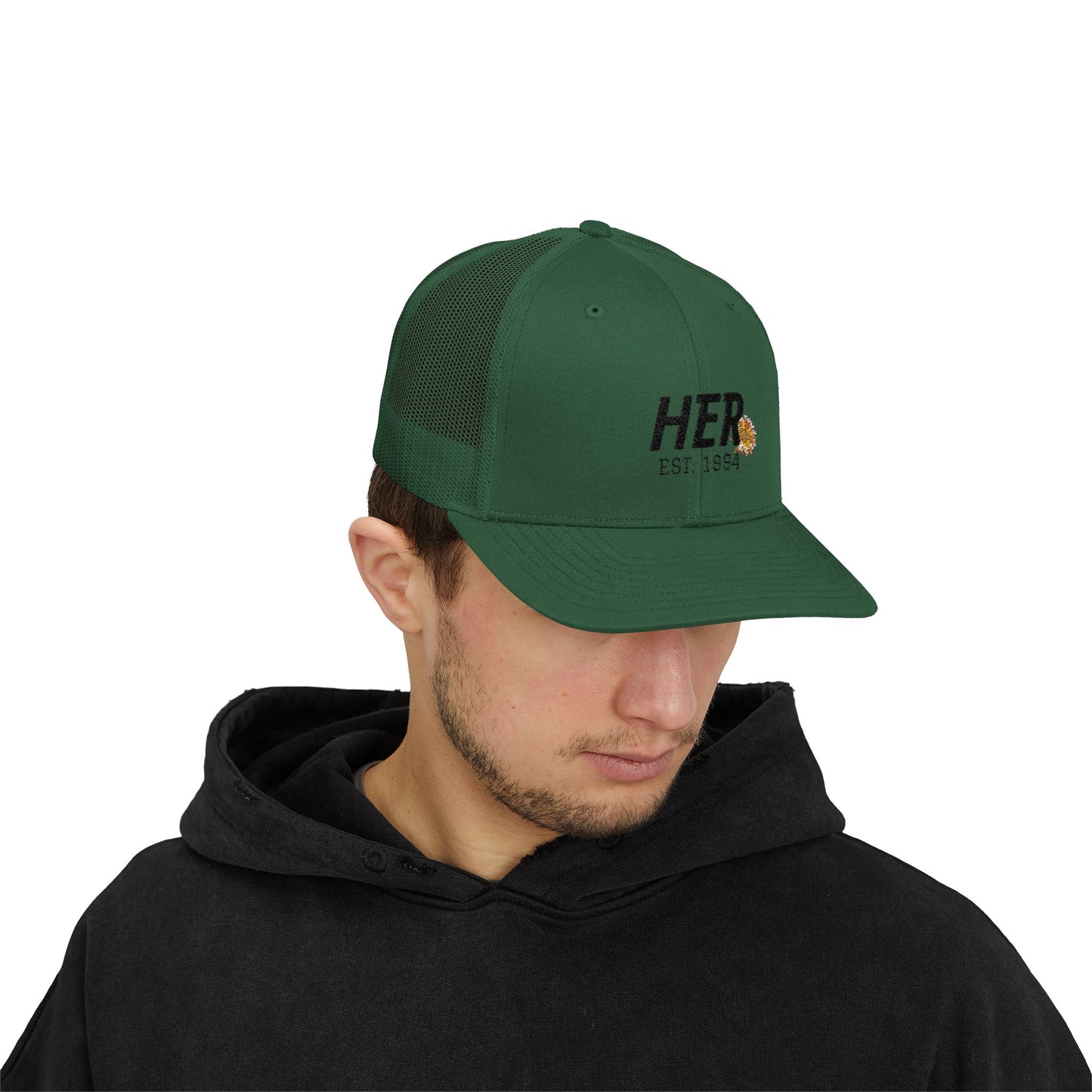 Trucker Cap — "I'M HER" Est. 1994 Floral Patch Hat