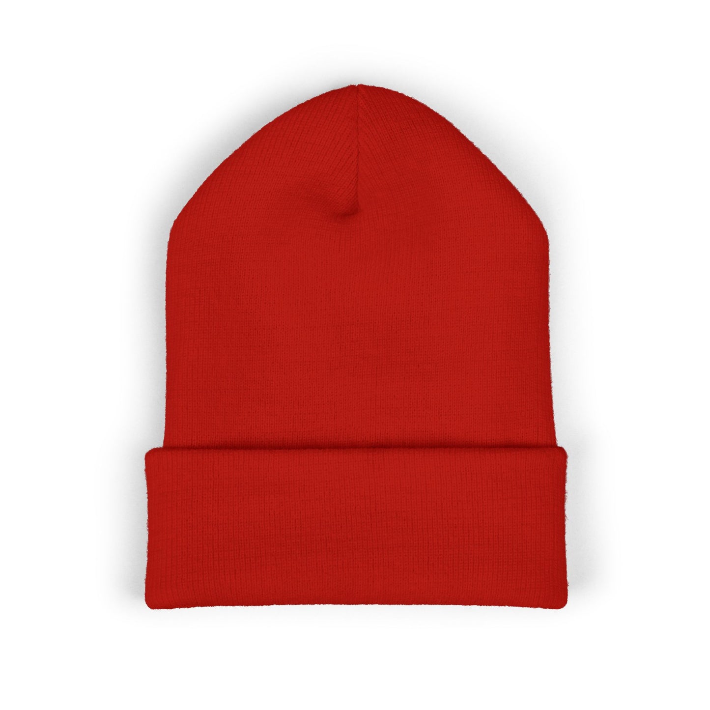 Embroidered 'FU* YOU' Cuffed Beanie — Classic Knit Winter Hat