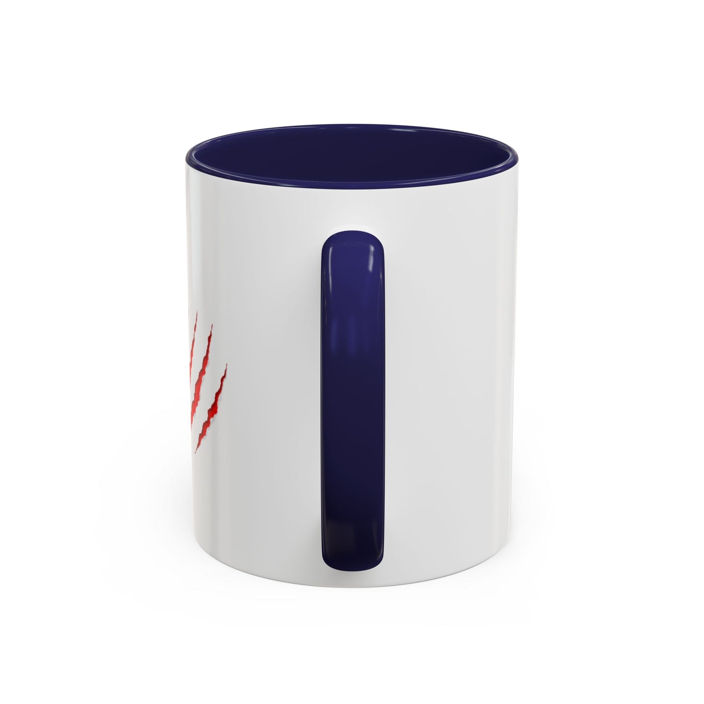 Accent Coffee Mug — "Primal Instinct" Graphic Mug with Red Claw Marks