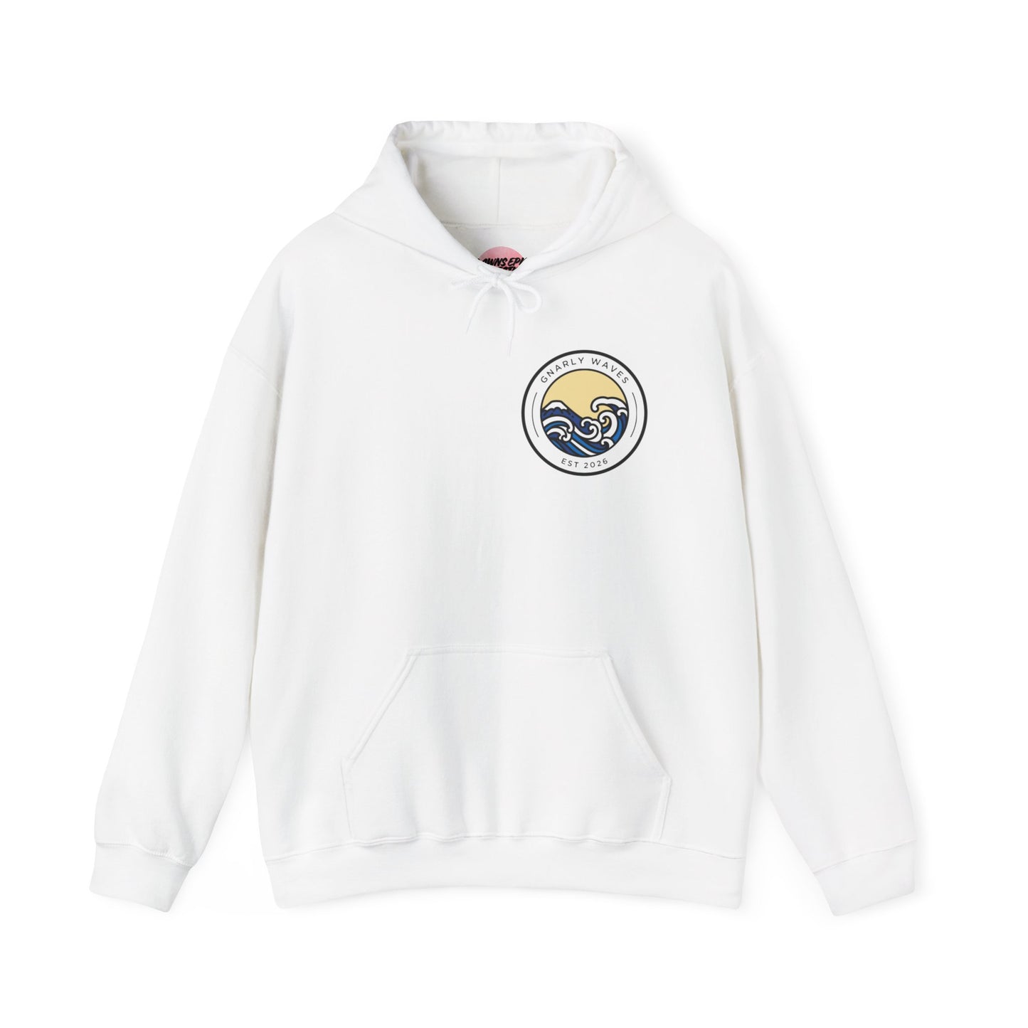 Wave Graphic Hoodie — 'Gnarly Waves' Vintage Hokusai Surf Sweatshirt