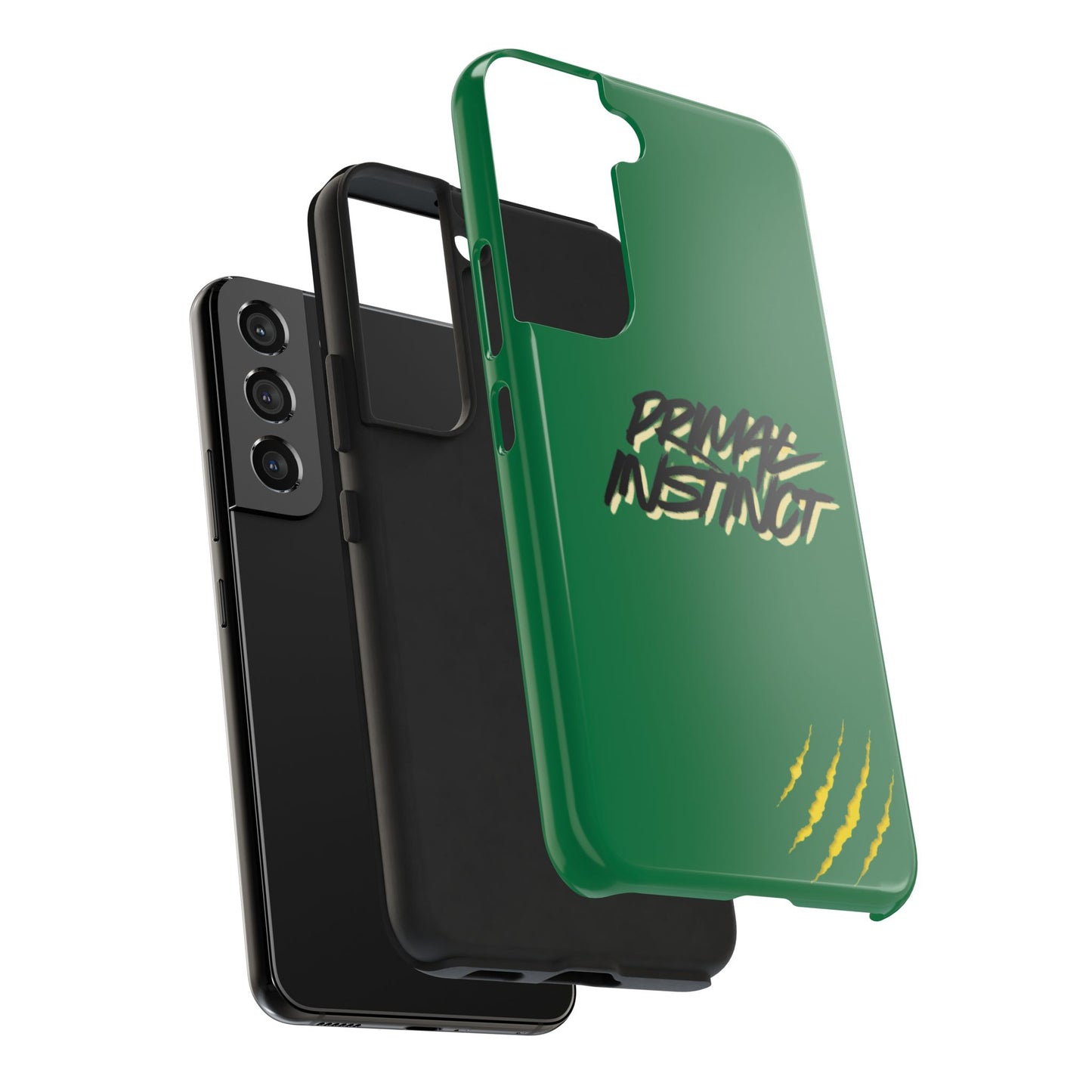 Primal Instinct Tough Phone Case — Green Claw-Mark Protective Cover