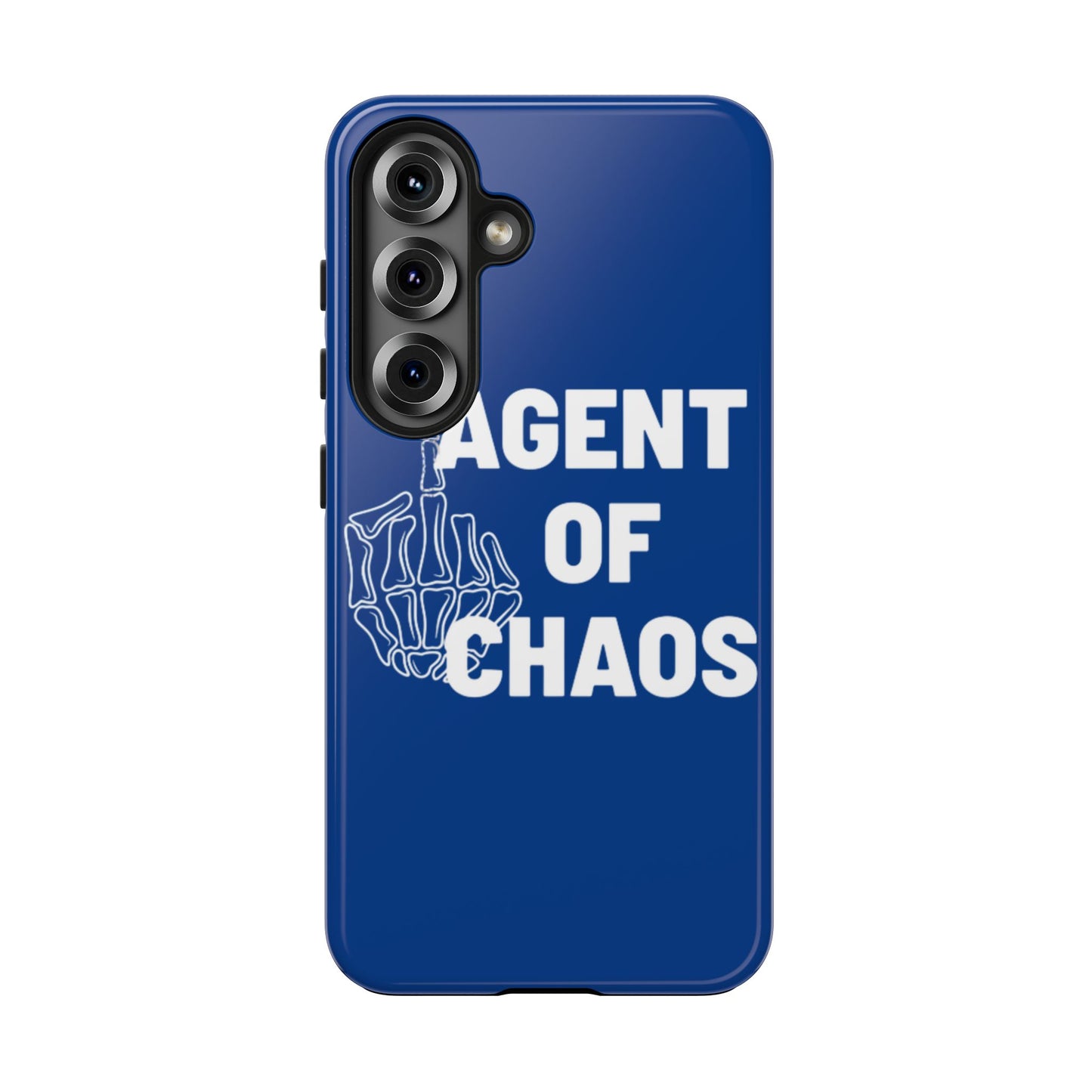 Phone Case — "Agent of Chaos" Bold Skeleton Graphic Rugged Protection