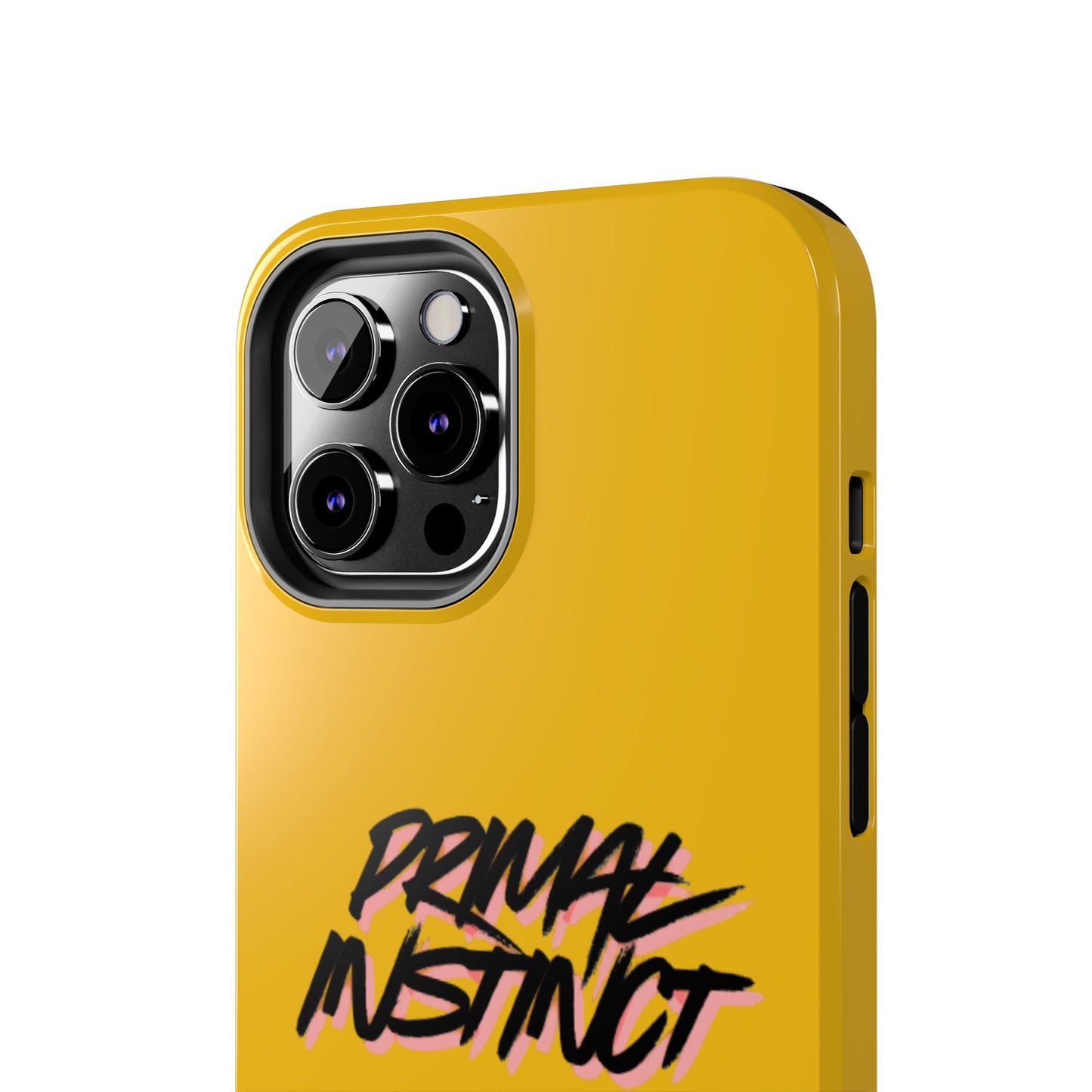 Primal Instinct Tough Phone Case — Yellow Rugged Protective Cover with Claw Mark Accent