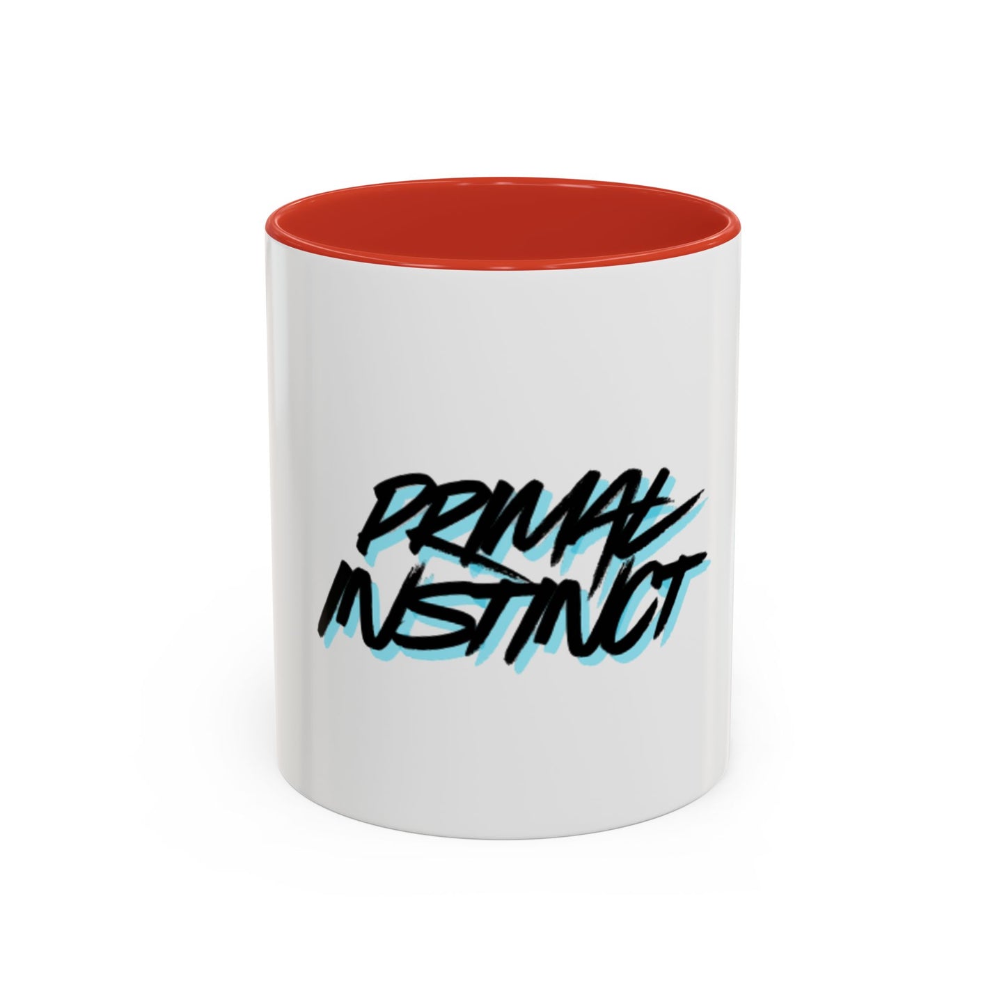 Primal Instinct Accent Coffee Mug – Bold Script & Claw Mark 11/15oz