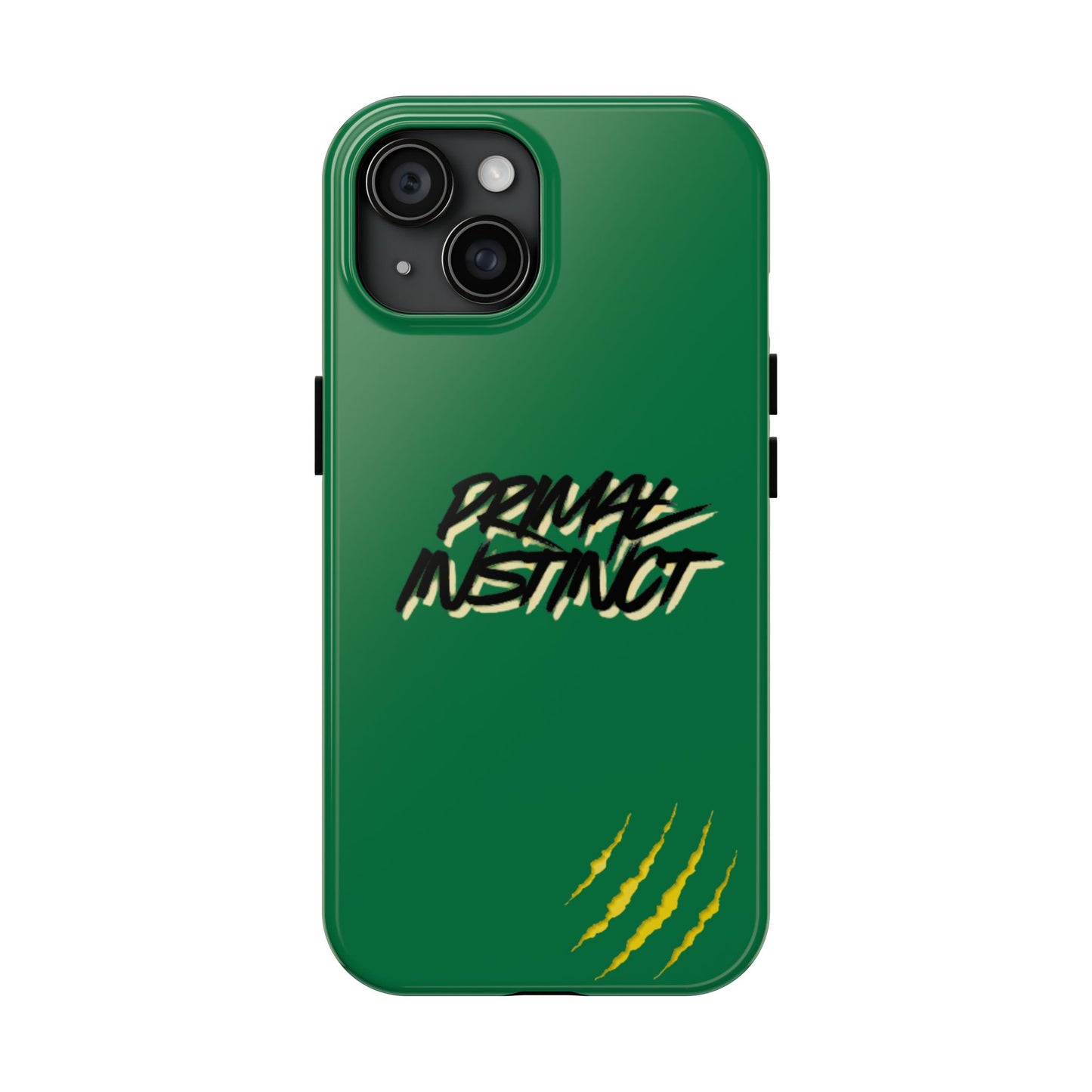 Primal Instinct Tough Phone Case — Green Claw-Mark Protective Cover