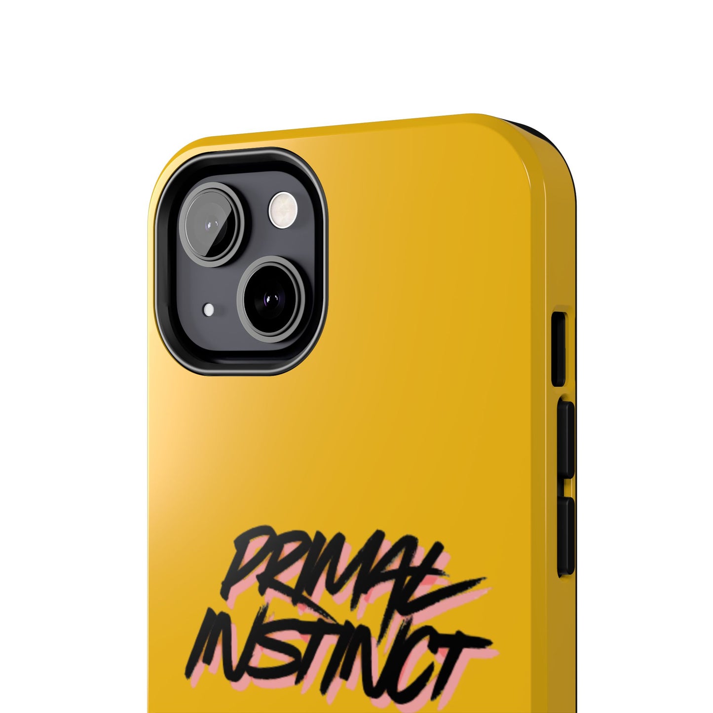Primal Instinct Tough Phone Case — Yellow Rugged Protective Cover with Claw Mark Accent
