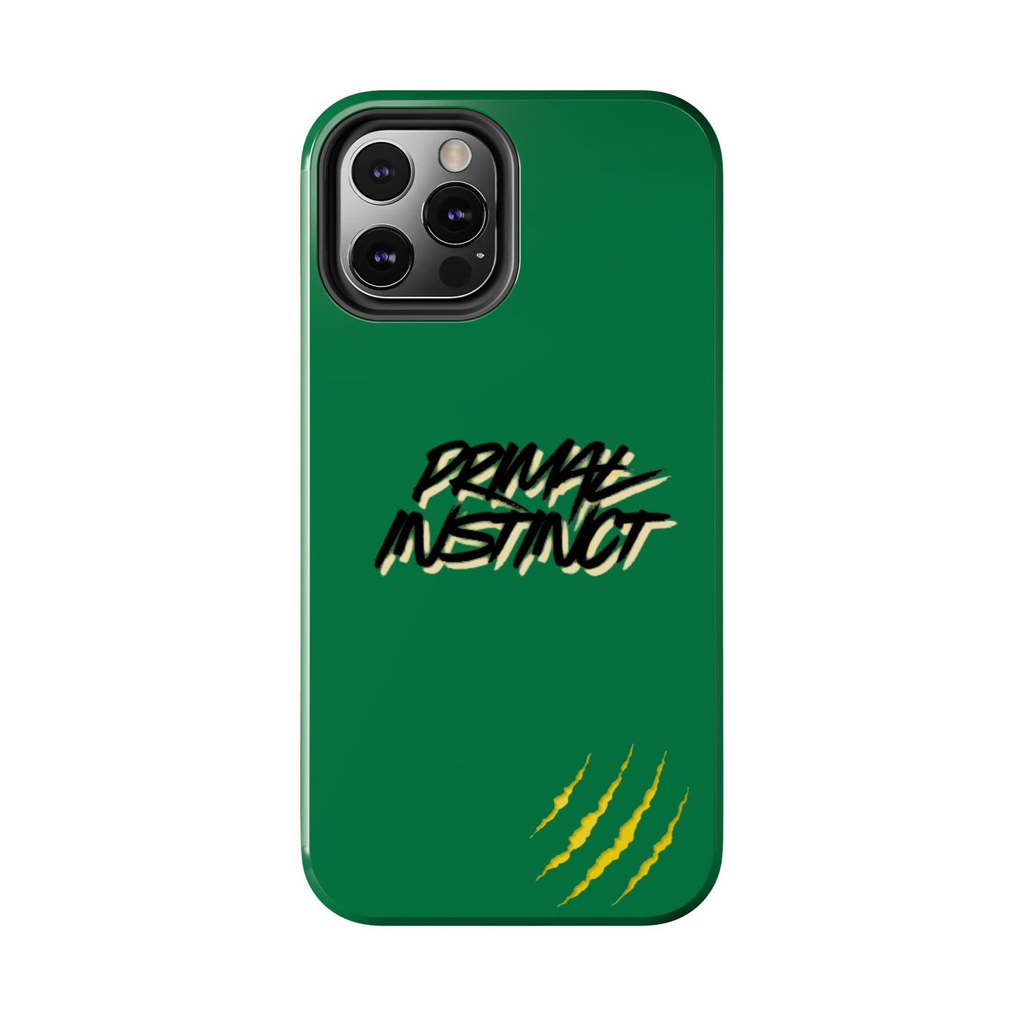 Primal Instinct Tough Phone Case — Green Claw-Mark Protective Cover