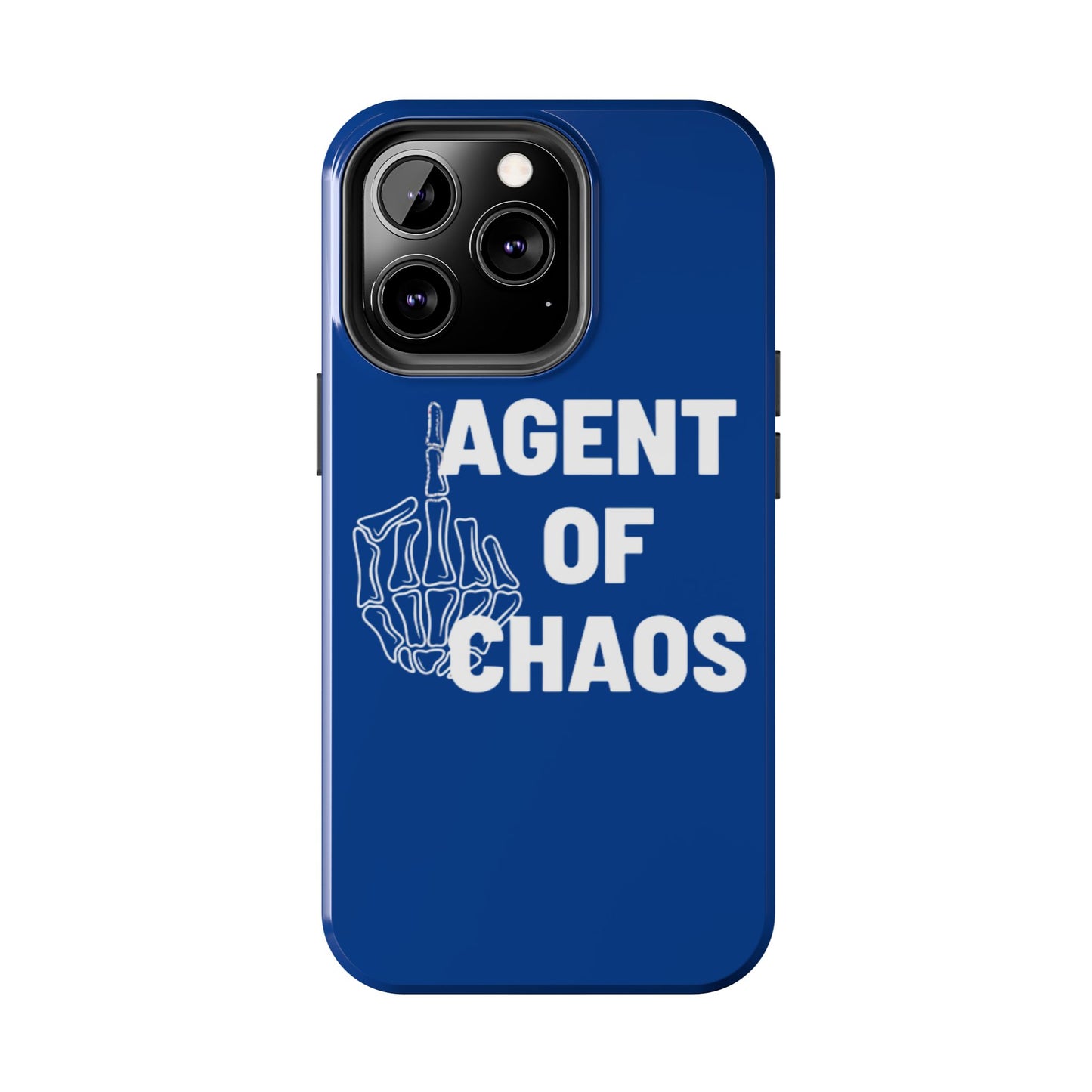 Phone Case — "Agent of Chaos" Bold Skeleton Graphic Rugged Protection