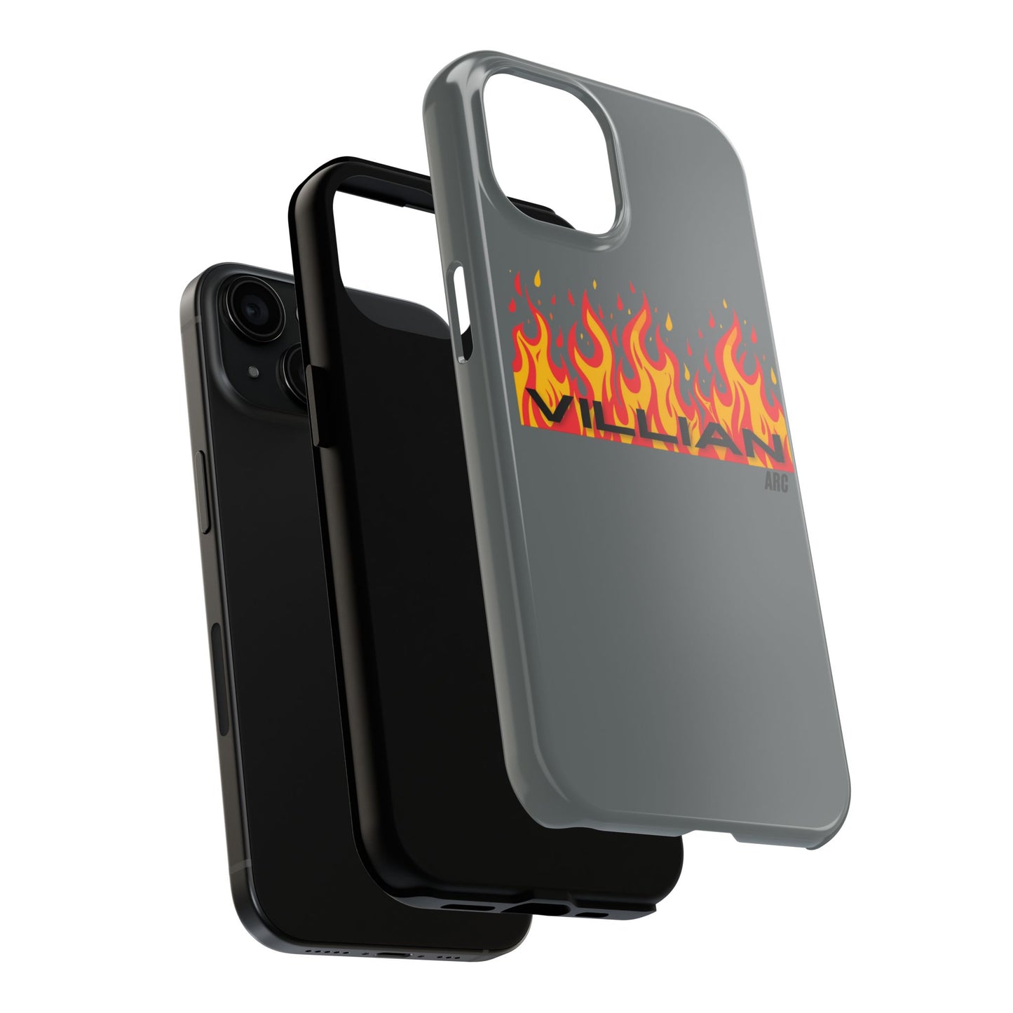 Flame 'Villian' Tough Phone Case – Protective Fire Graphic iPhone Case