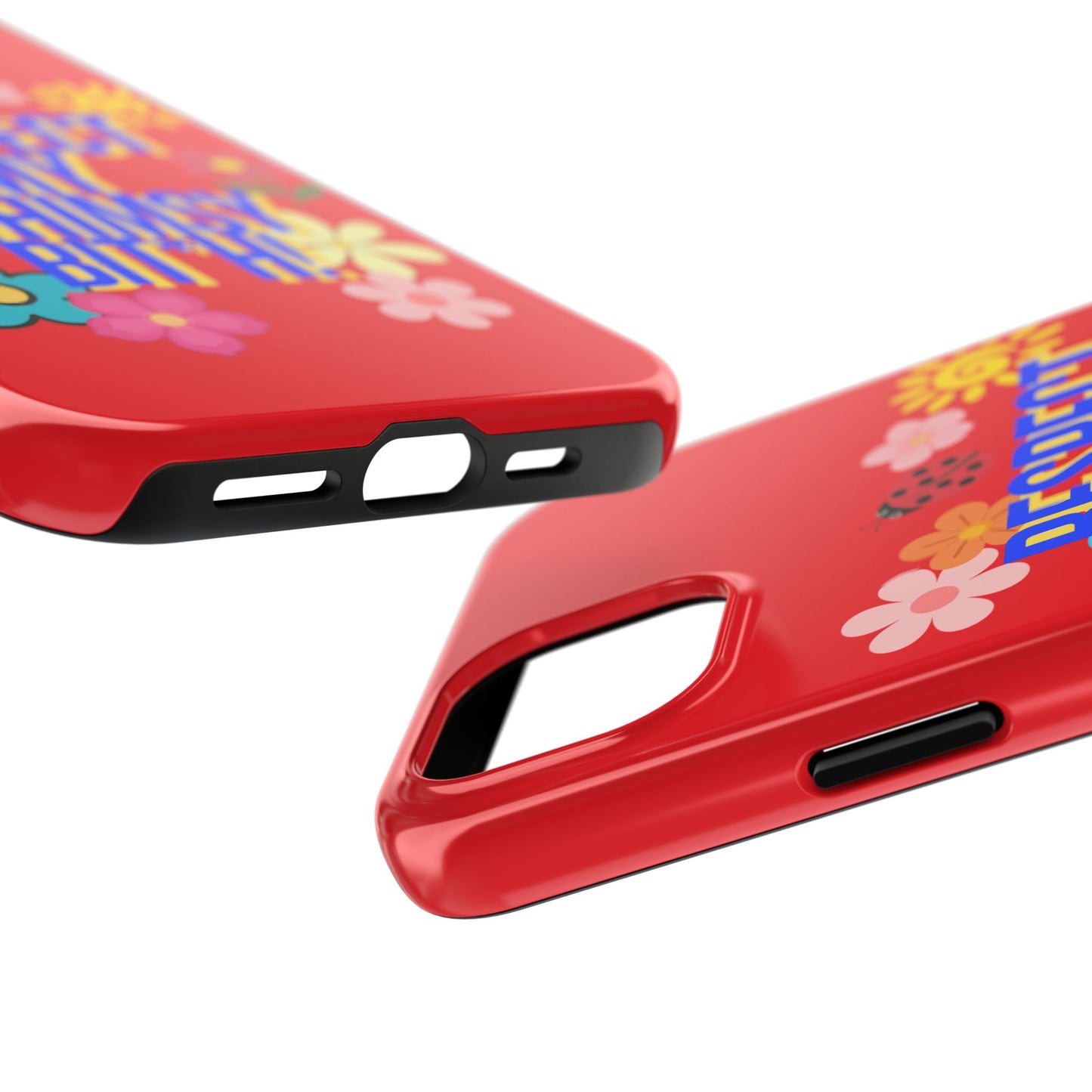Respect My Whimsy Bitch! Tough Phone Case — Floral Retro Protective Cover