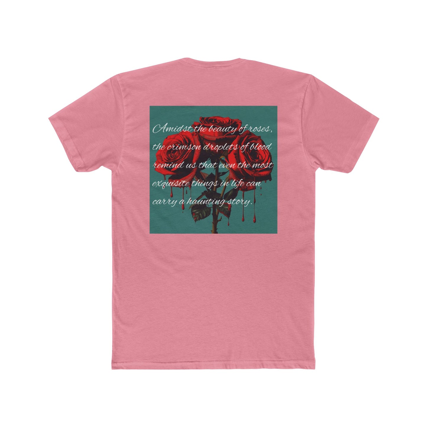 Rose Heart Boxy Tee — ‘Among the beautiful roses…’ Graphic Oversized T‑Shirt
