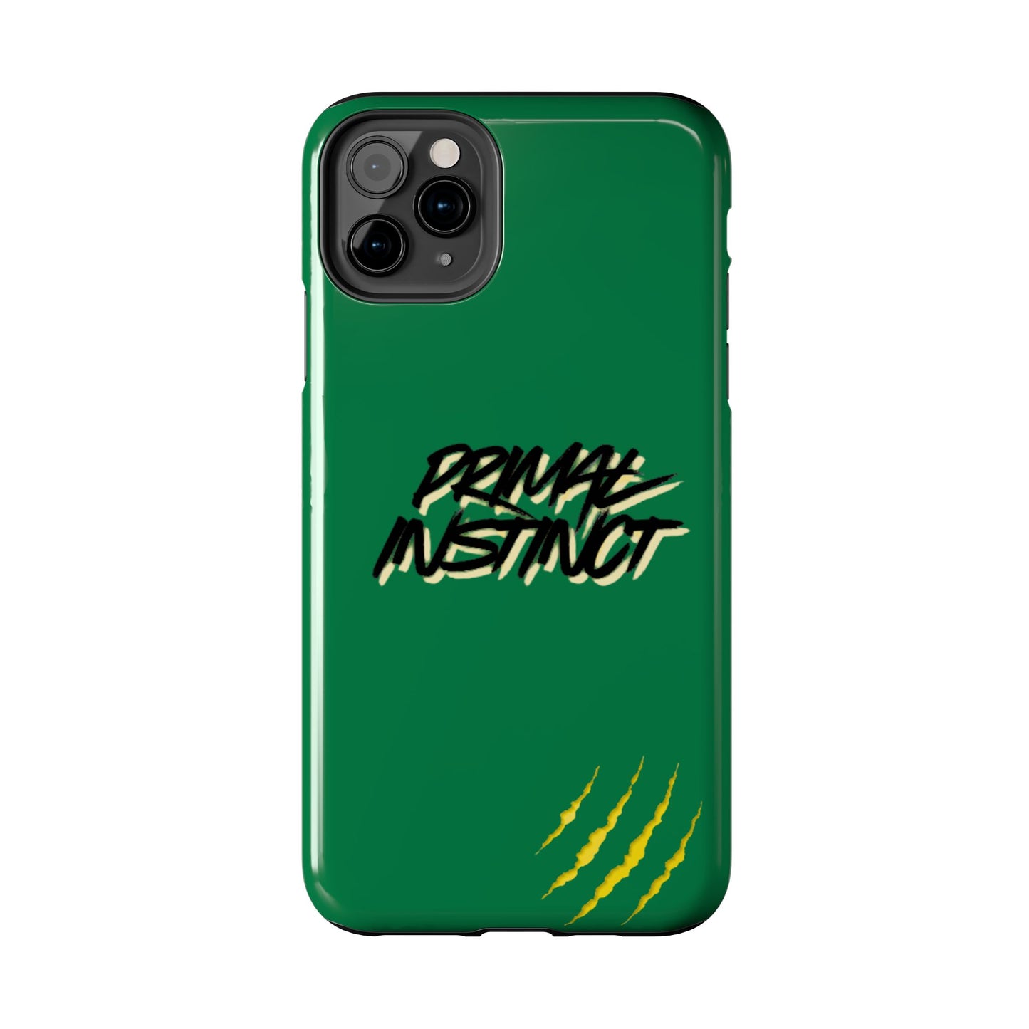 Primal Instinct Tough Phone Case — Green Claw-Mark Protective Cover