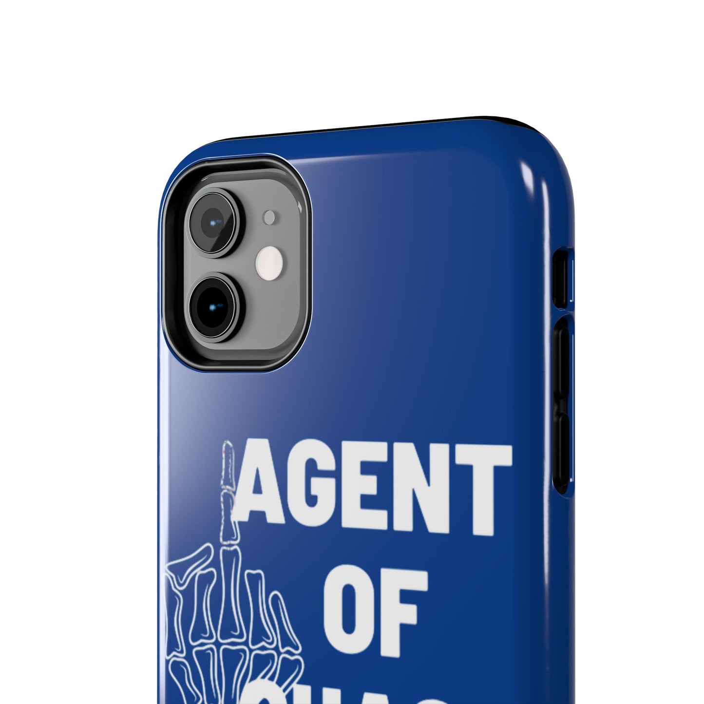 Phone Case — "Agent of Chaos" Bold Skeleton Graphic Rugged Protection