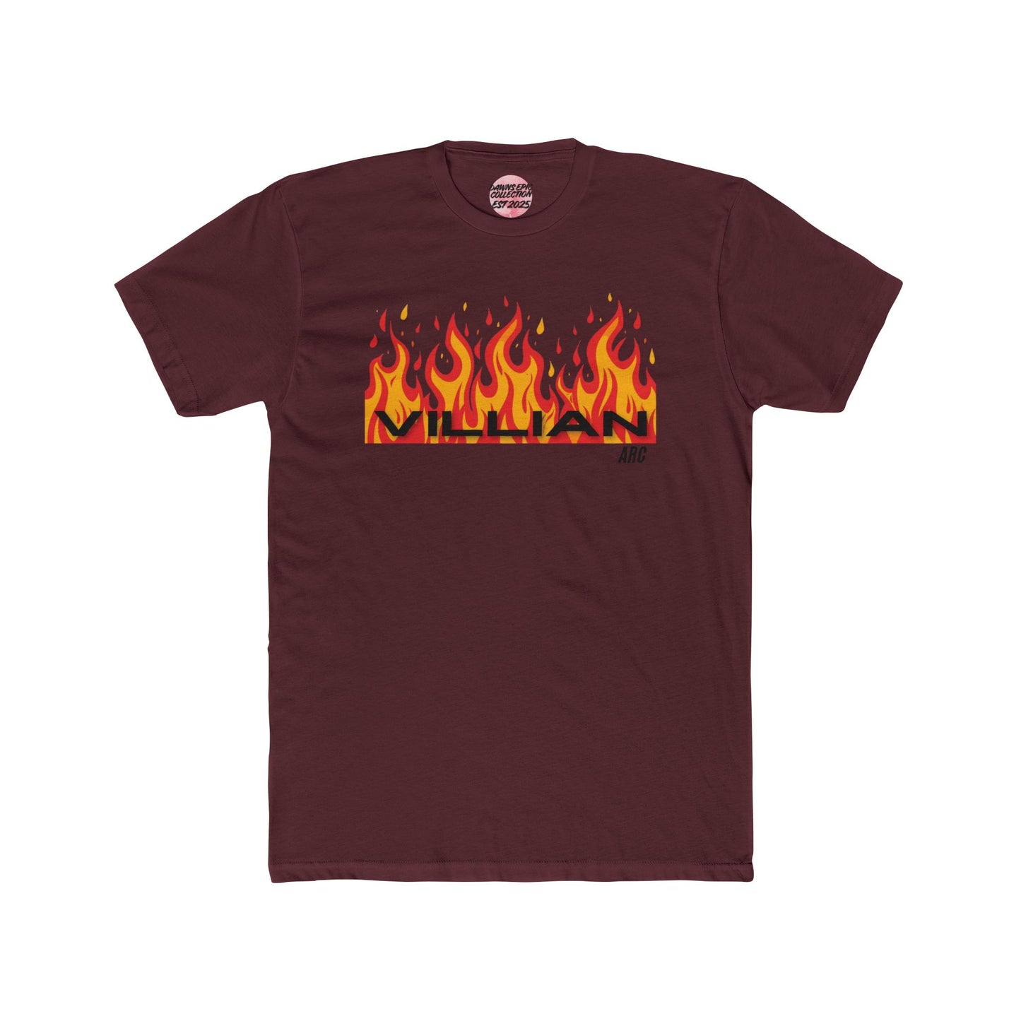 Flame Logo Tee — 'MILAN' Fire Graphic Cotton T-Shirt