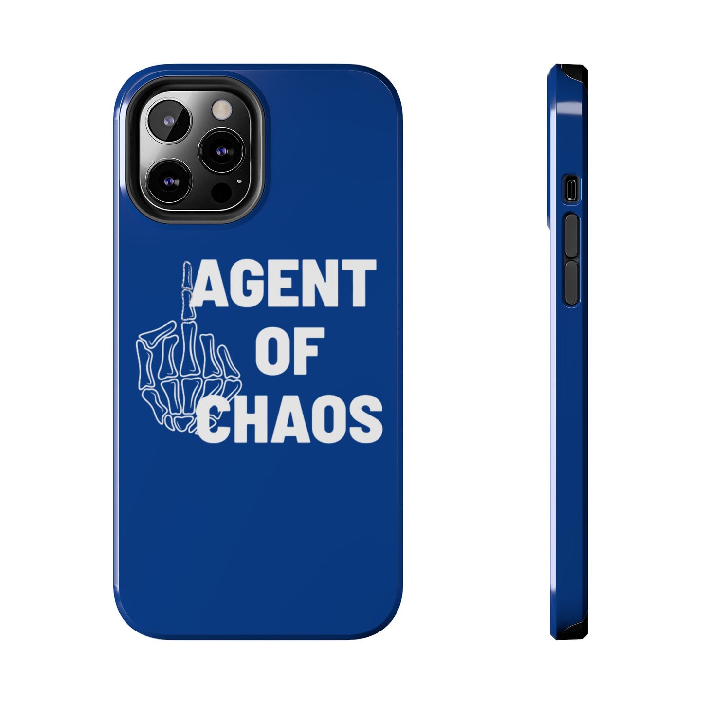 Phone Case — "Agent of Chaos" Bold Skeleton Graphic Rugged Protection