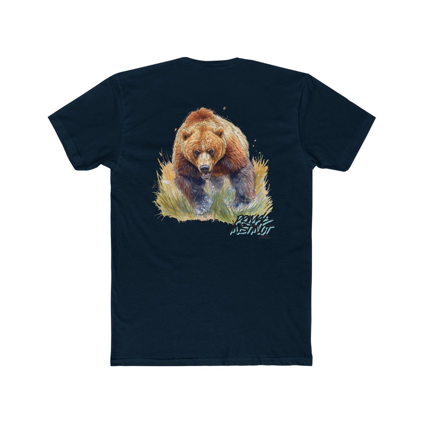 Wild Bear Graphic Tee — “Primal Instinct” Bear Edition Cotton T‑Shirt