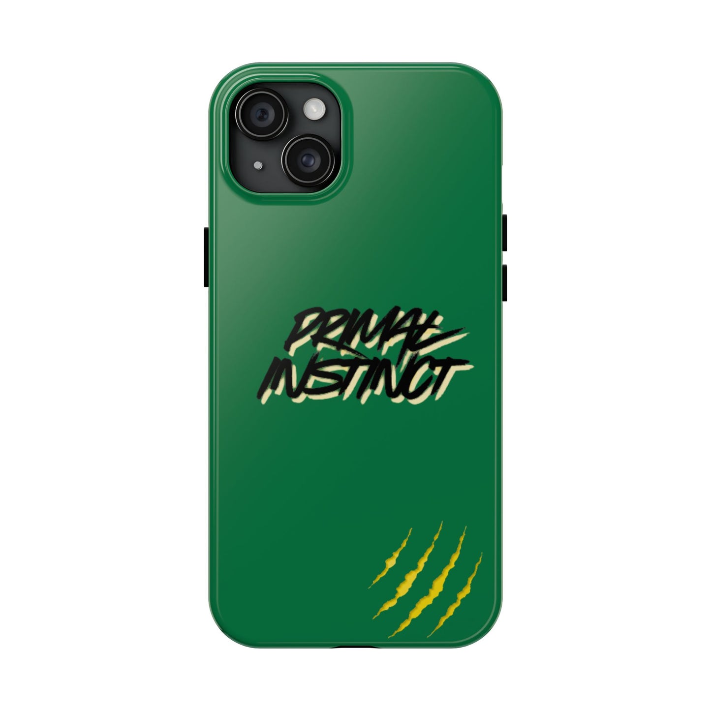 Primal Instinct Tough Phone Case — Green Claw-Mark Protective Cover