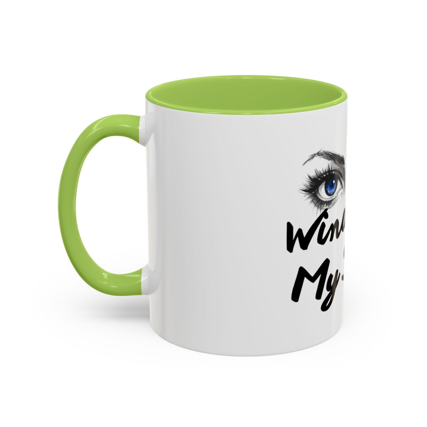"Window to My Soul" Accent Coffee Mug — Blue Eyes Ceramic 11/15oz