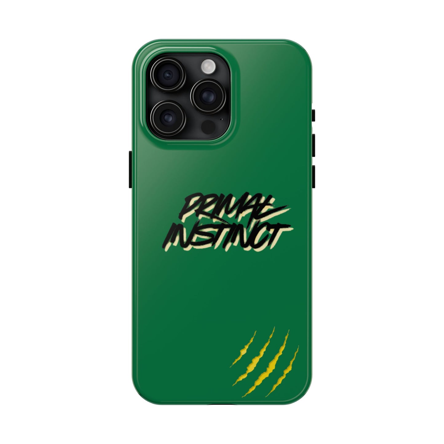 Primal Instinct Tough Phone Case — Green Claw-Mark Protective Cover