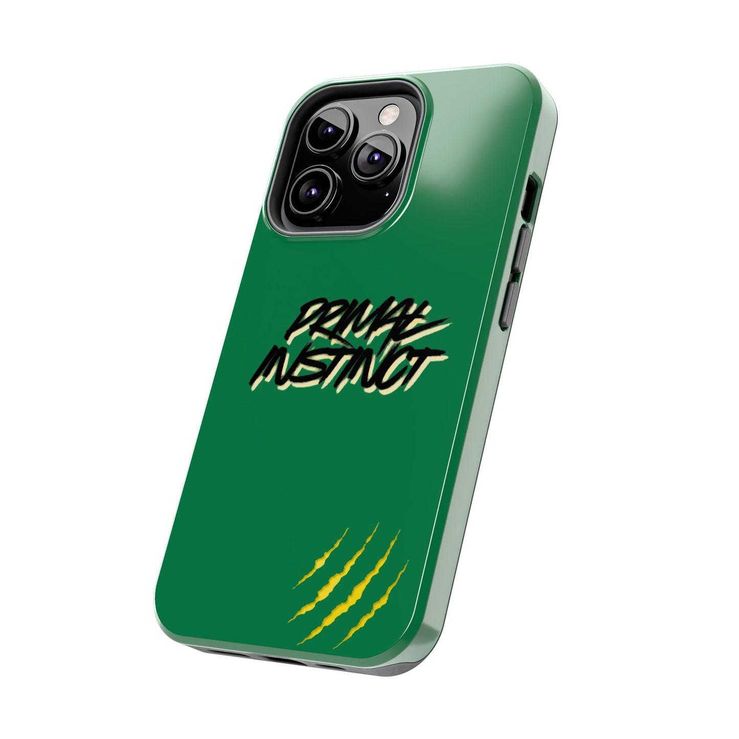 Primal Instinct Tough Phone Case — Green Claw-Mark Protective Cover