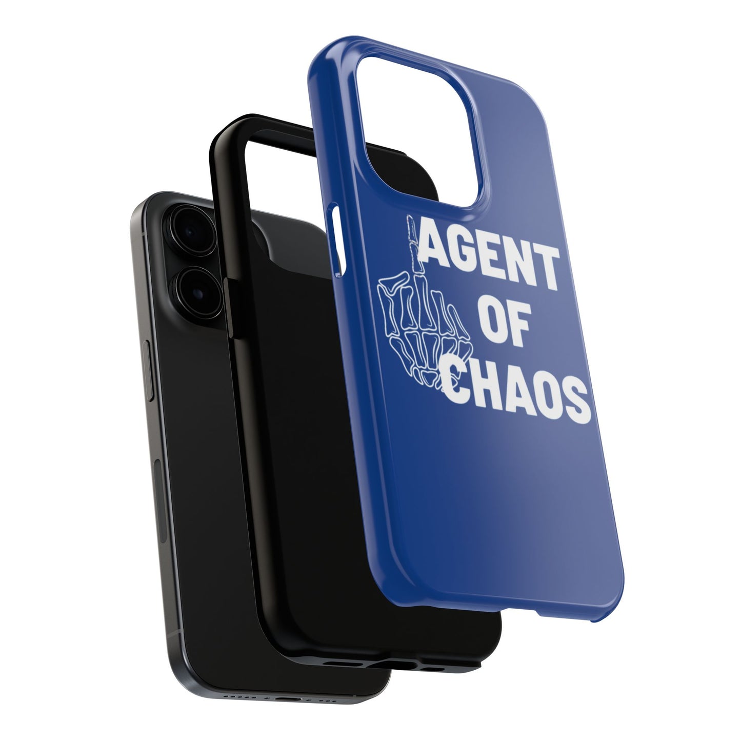 Phone Case — "Agent of Chaos" Bold Skeleton Graphic Rugged Protection