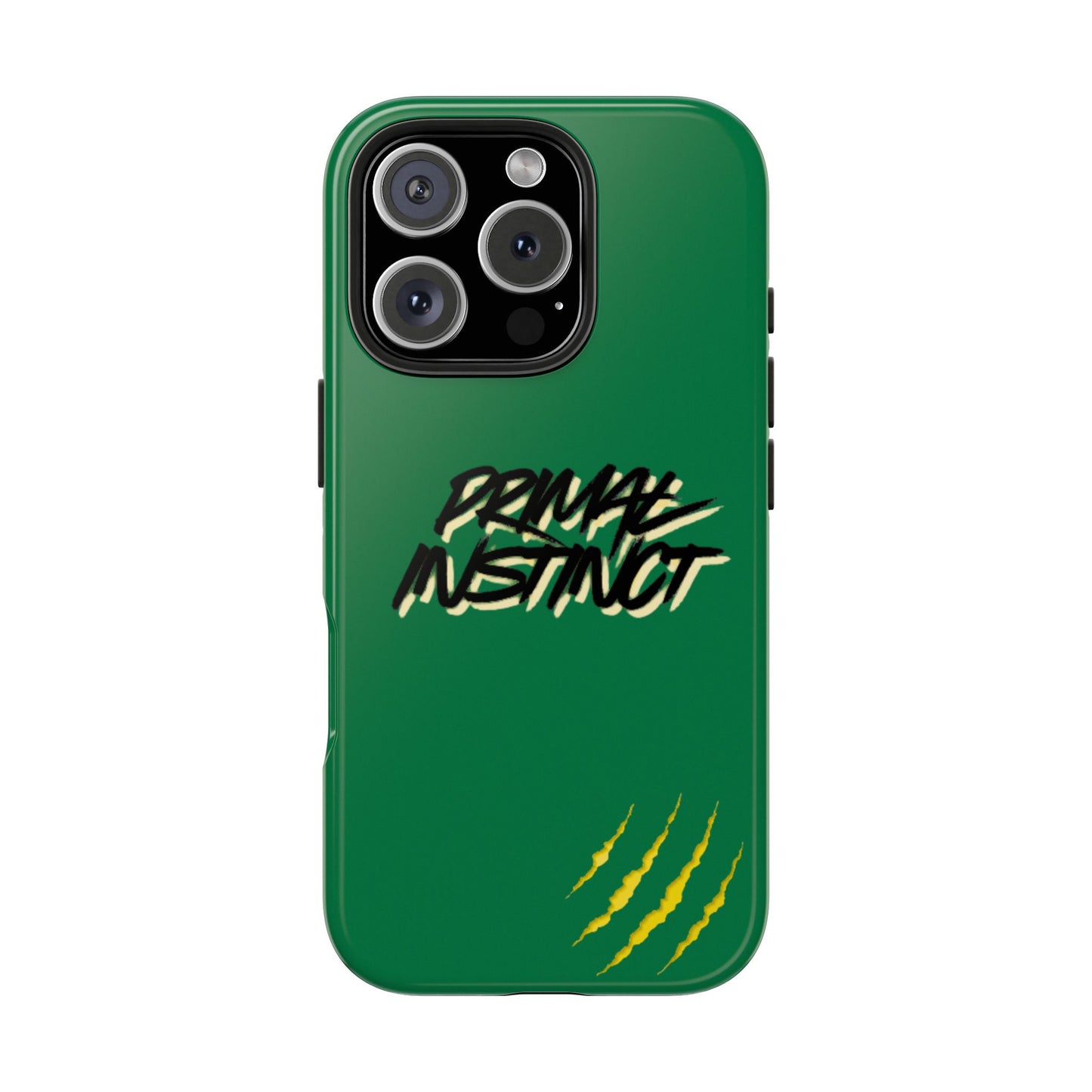 Primal Instinct Tough Phone Case — Green Claw-Mark Protective Cover