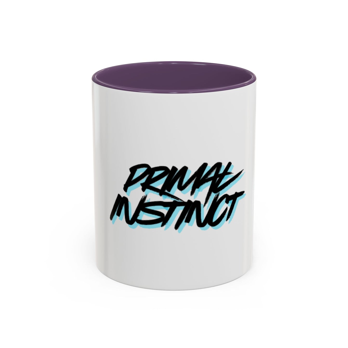 Primal Instinct Accent Coffee Mug – Bold Script & Claw Mark 11/15oz