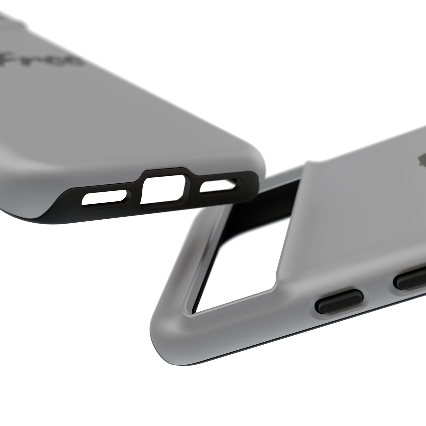 CareFree Tough Phone Case — Slim Protective iPhone Cover with Bold Red & Black Script