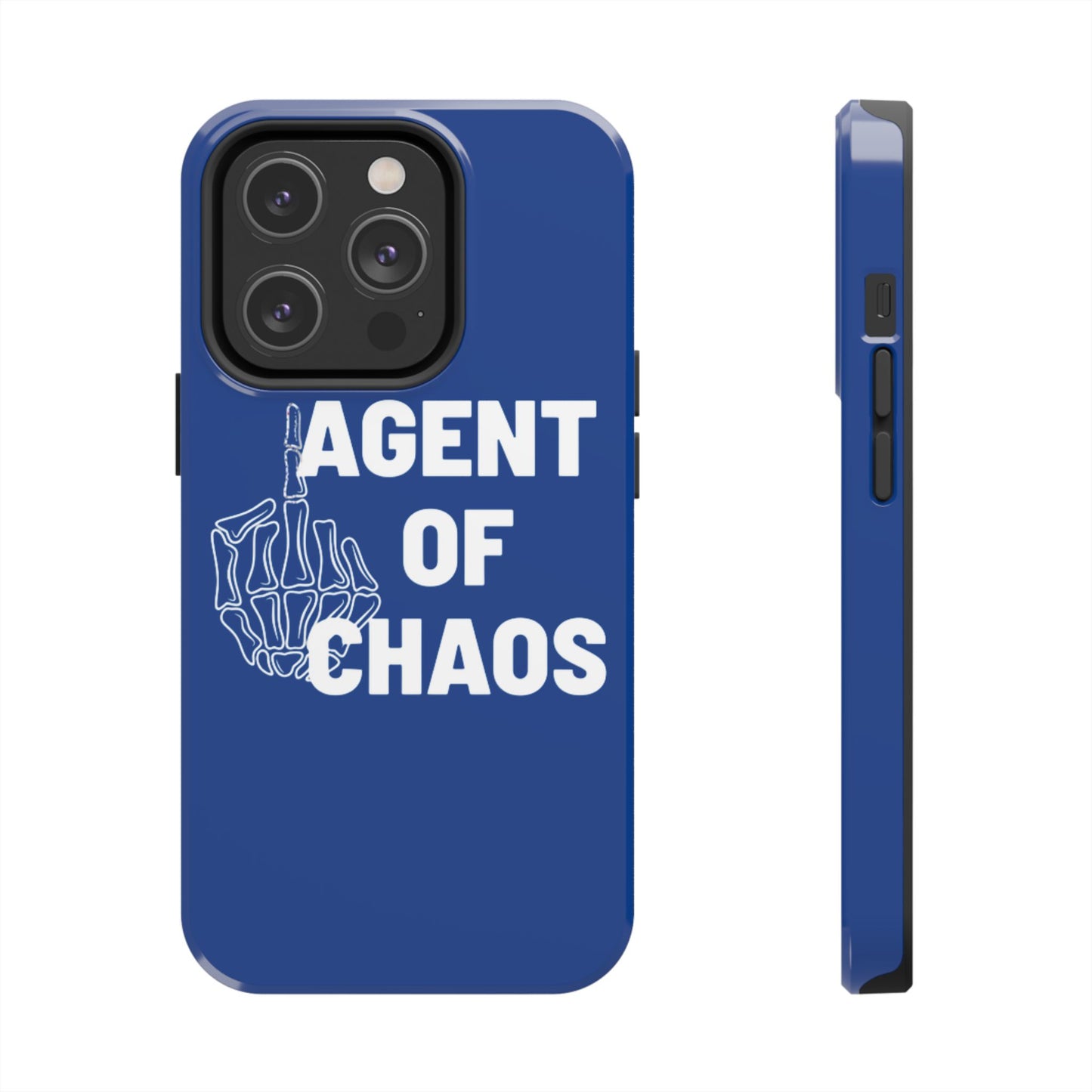 Phone Case — "Agent of Chaos" Bold Skeleton Graphic Rugged Protection