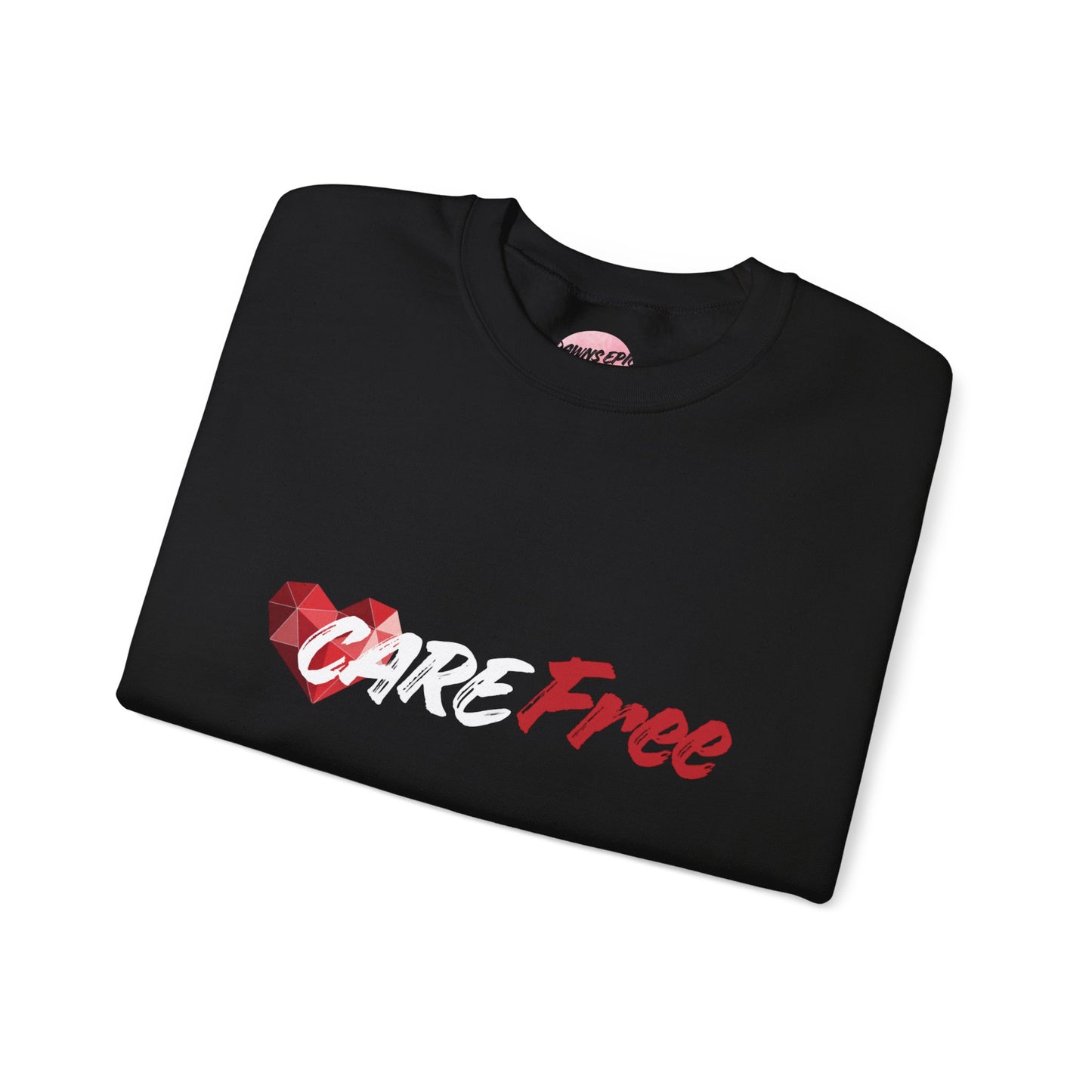 Crewneck Sweatshirt — Heart Graphic “Free” Minimalist Valentines Pullover