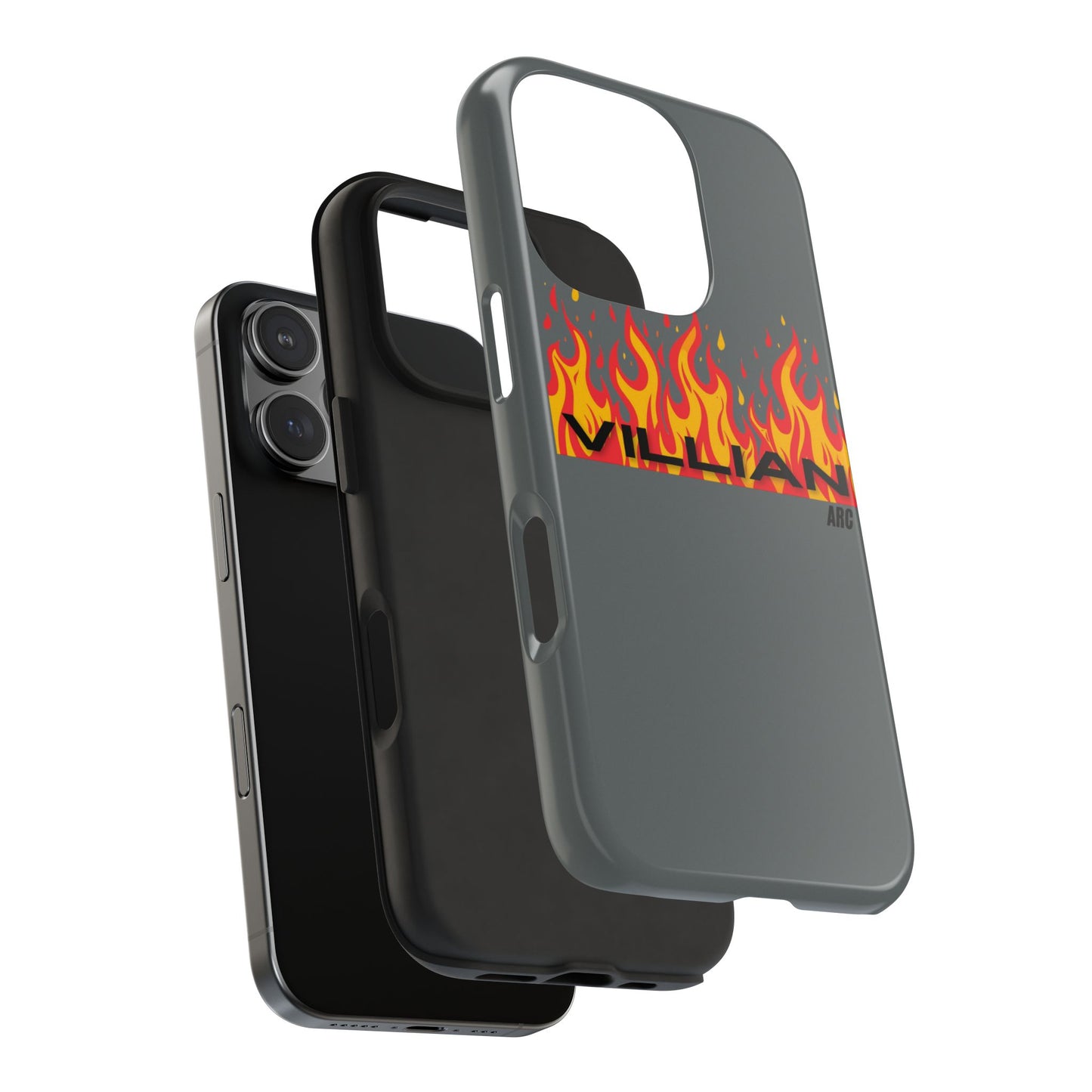 Flame 'Villian' Tough Phone Case – Protective Fire Graphic iPhone Case
