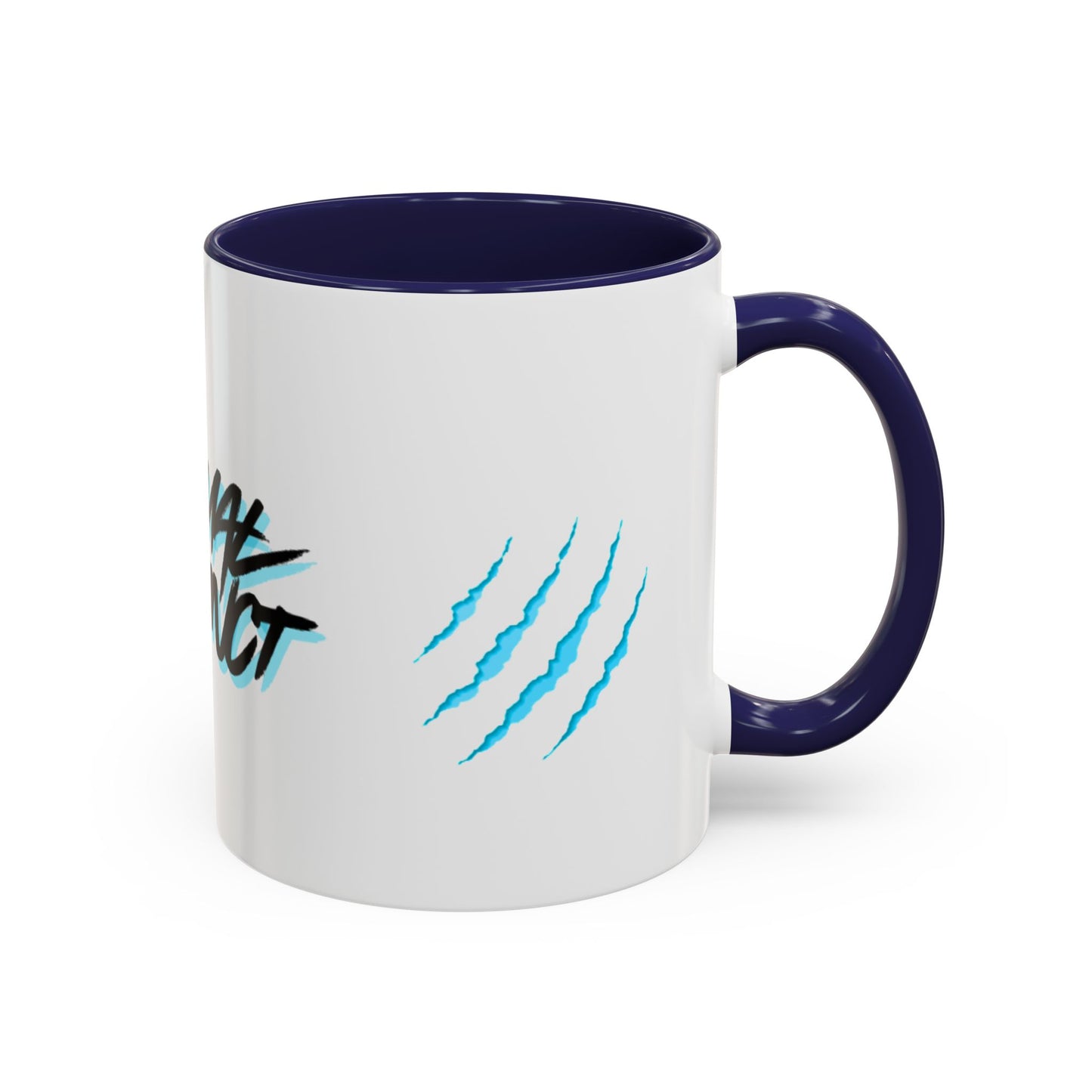 Primal Instinct Accent Coffee Mug – Bold Script & Claw Mark 11/15oz